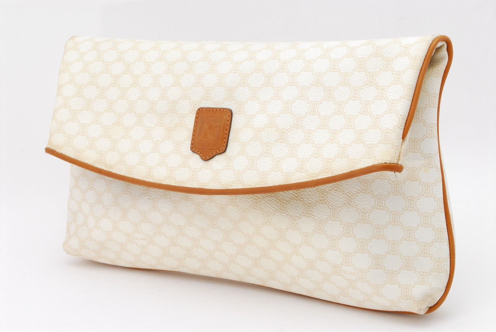 Celine Macadam Clutch - Beige, PVC Leather