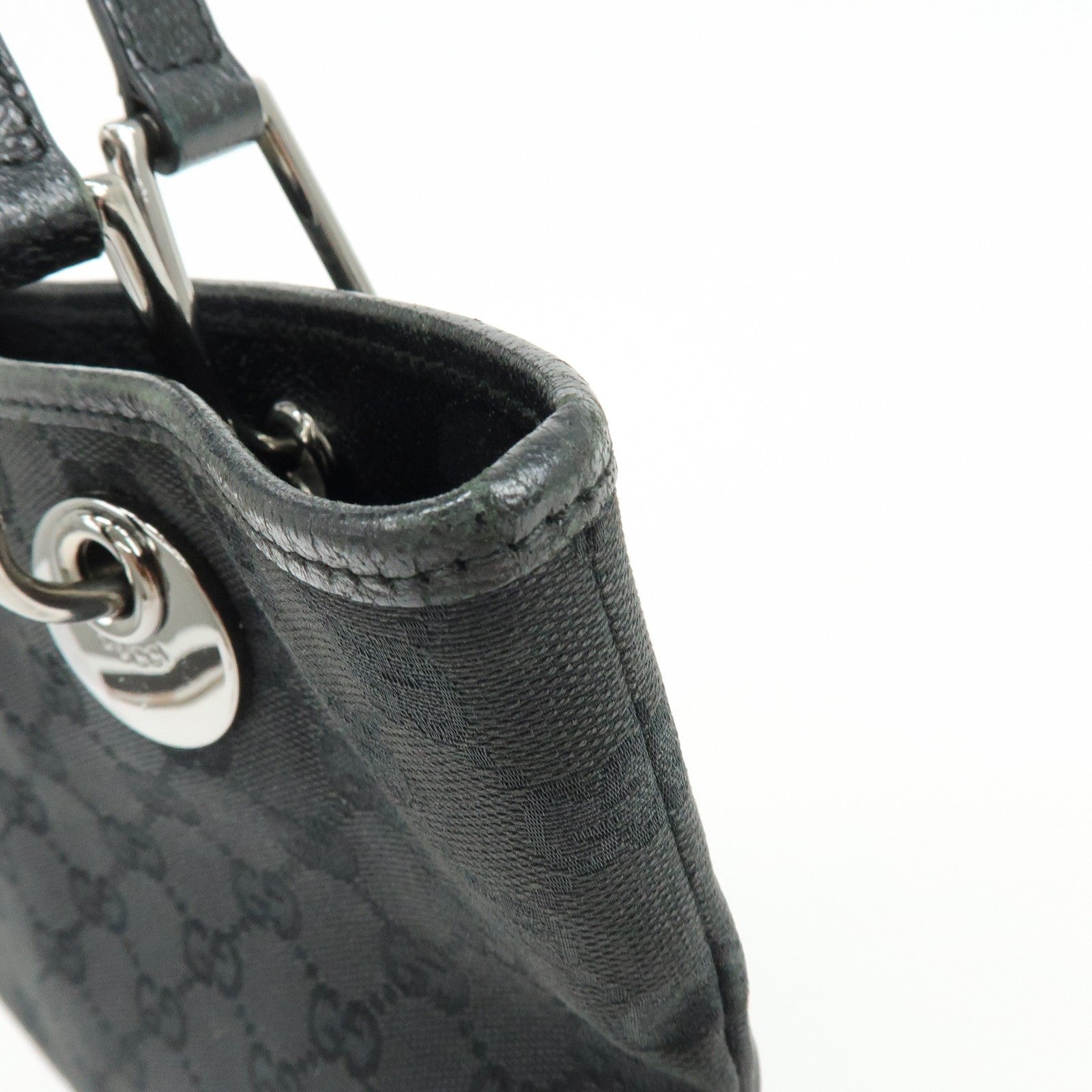 Gucci Tote Bag - Black, GG Canvas, Leather