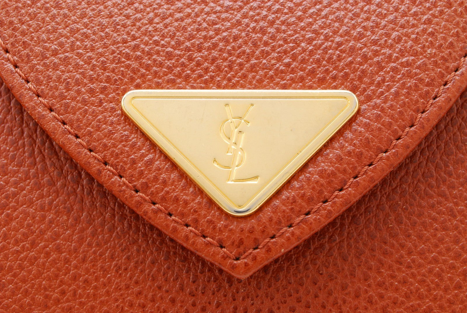Saint Laurent Yves Clutch - Brown, Leather
