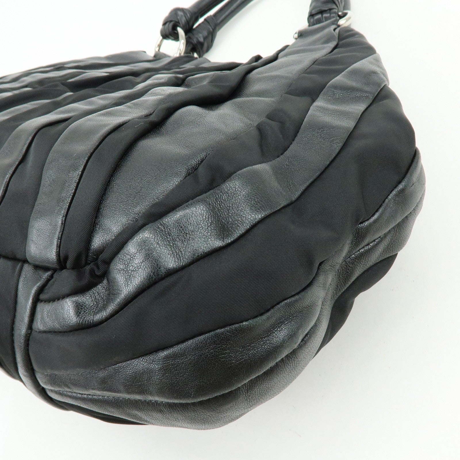 Prada Tote Bag - Black, Leather, Nylon