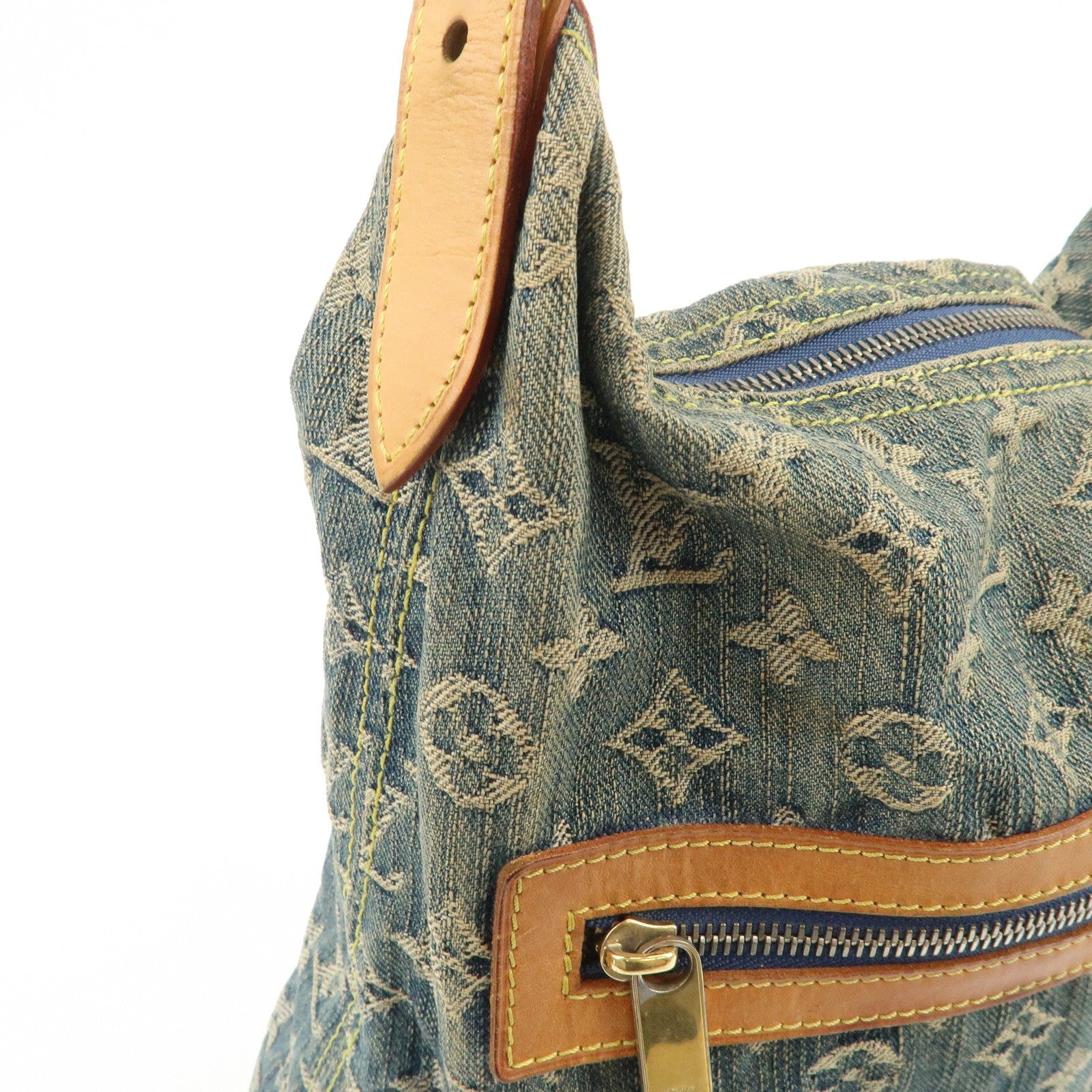 Louis Vuitton Denim Shoulder Bag - Blue, Monogram Denim