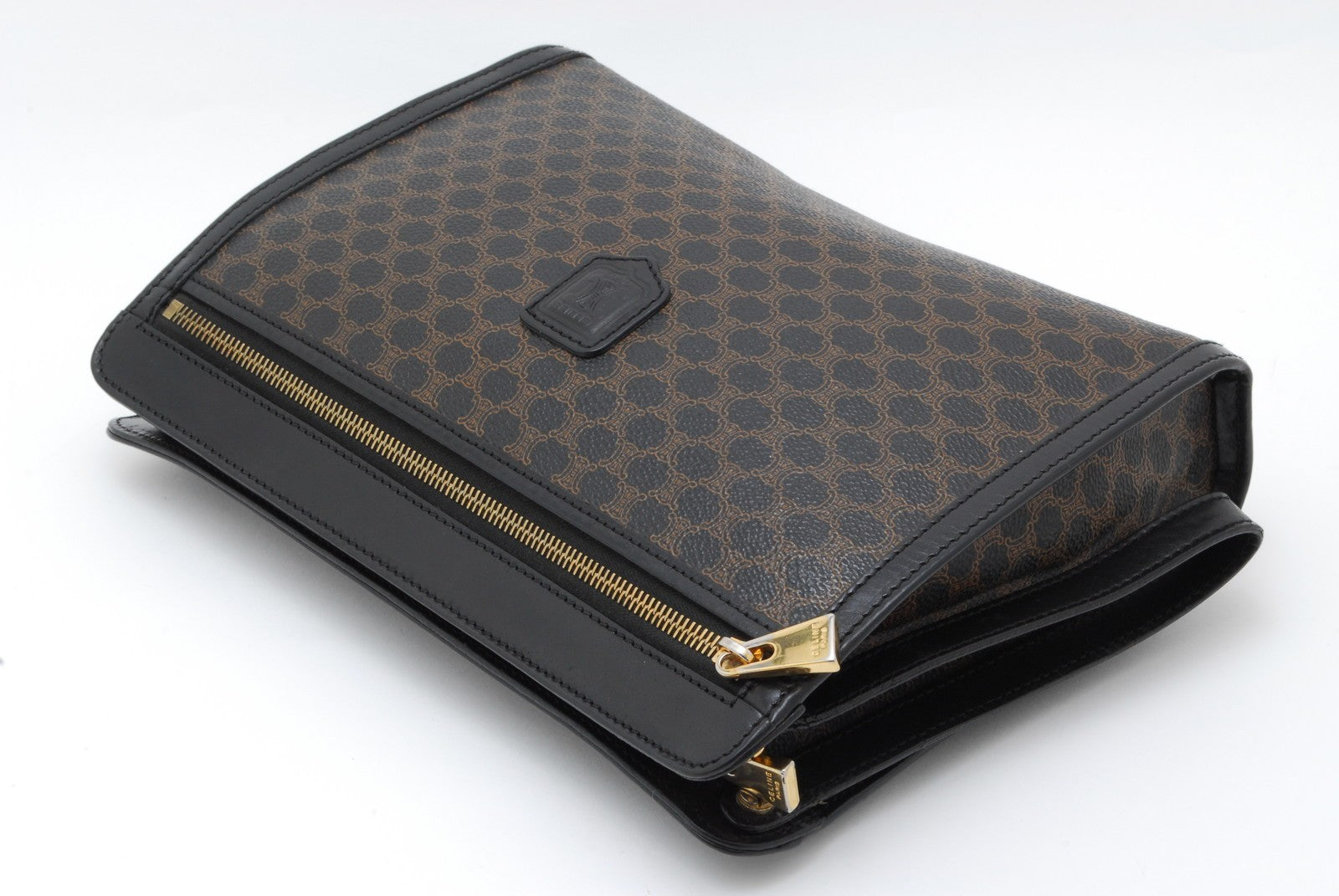 Celine Macadam Clutch Bag - Black, PVC Leather