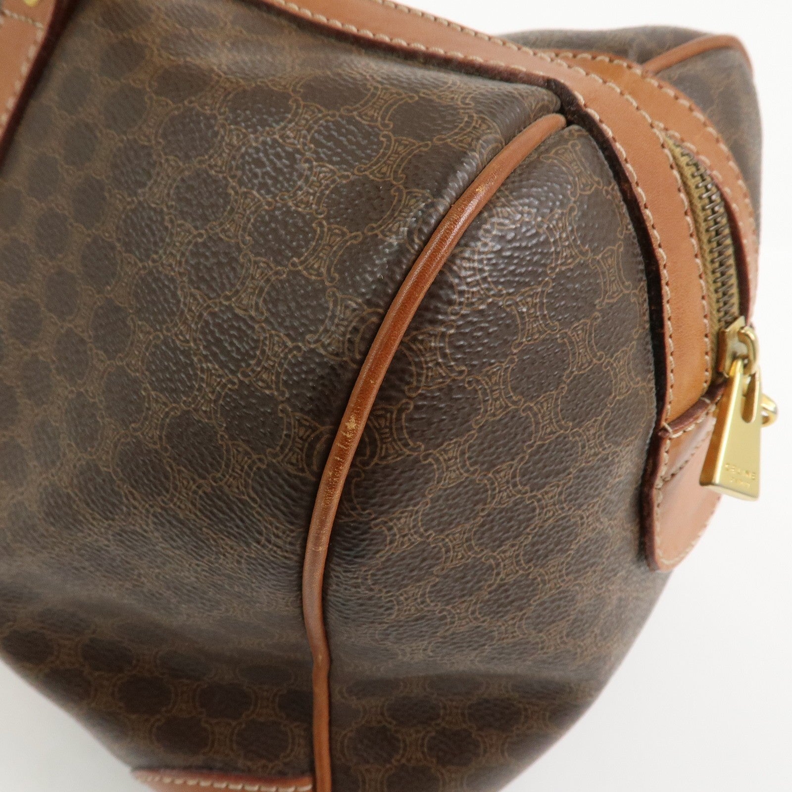 Celine Macadam Boston Bag - Brown, PVC Canvas Leather