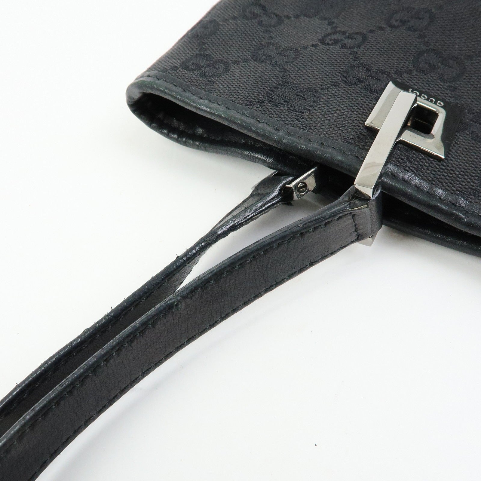Gucci Tote Bag - Black, GG Canvas, Leather