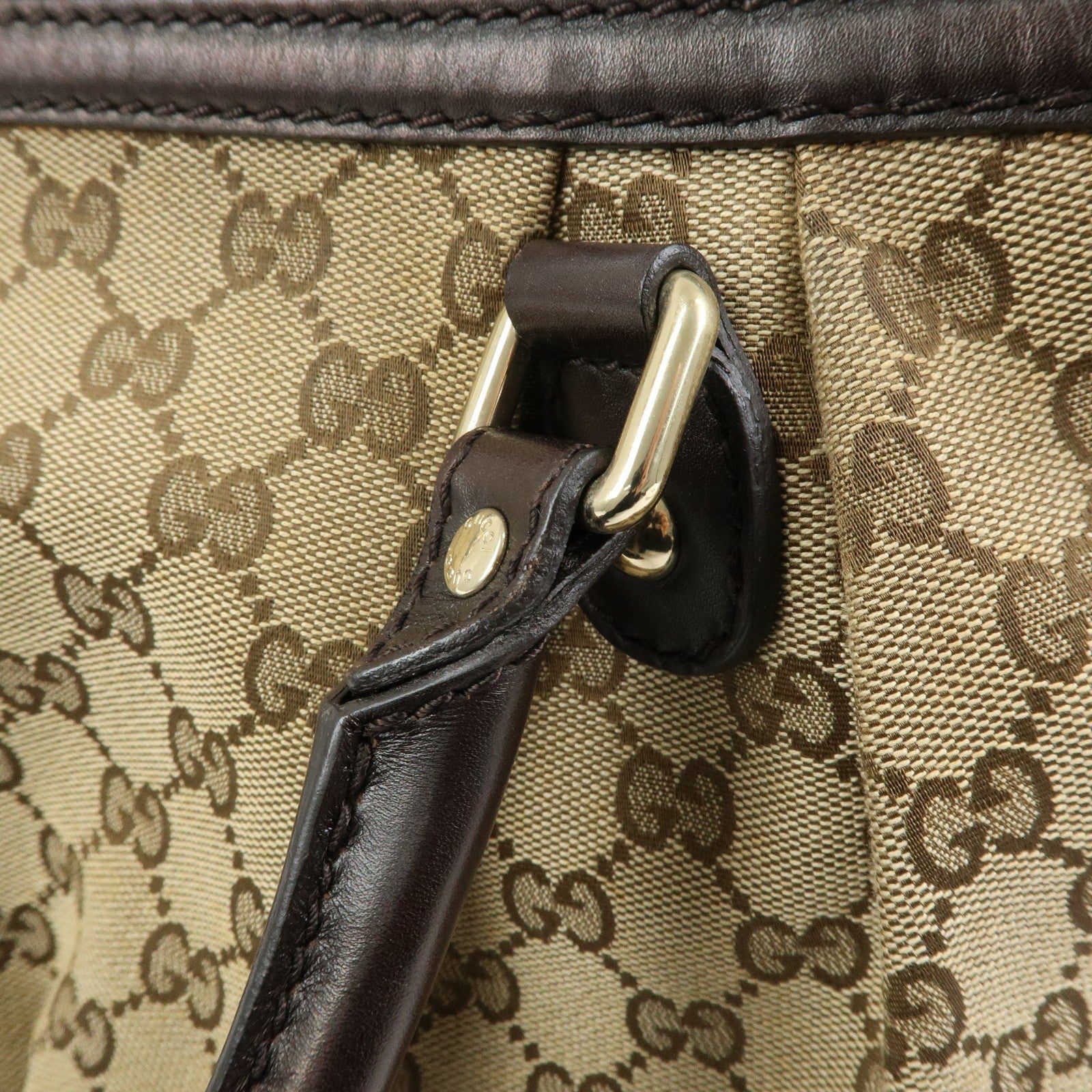 Gucci 247902 2Way Bag - Brown, Canvas and Leather