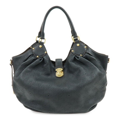 Louis Vuitton Monogram Leather Mahina L Shoulder Bag Noir
