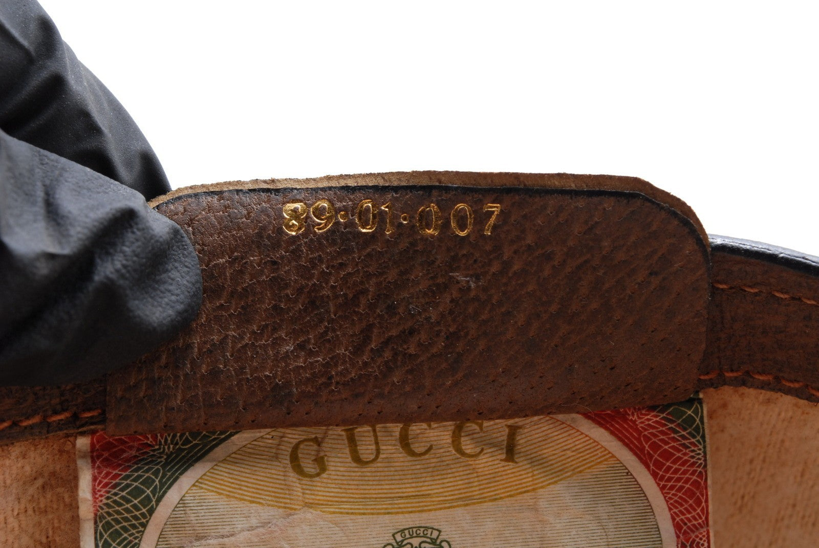 Gucci Sherry Clutch Bag - Beige Brown, PVC