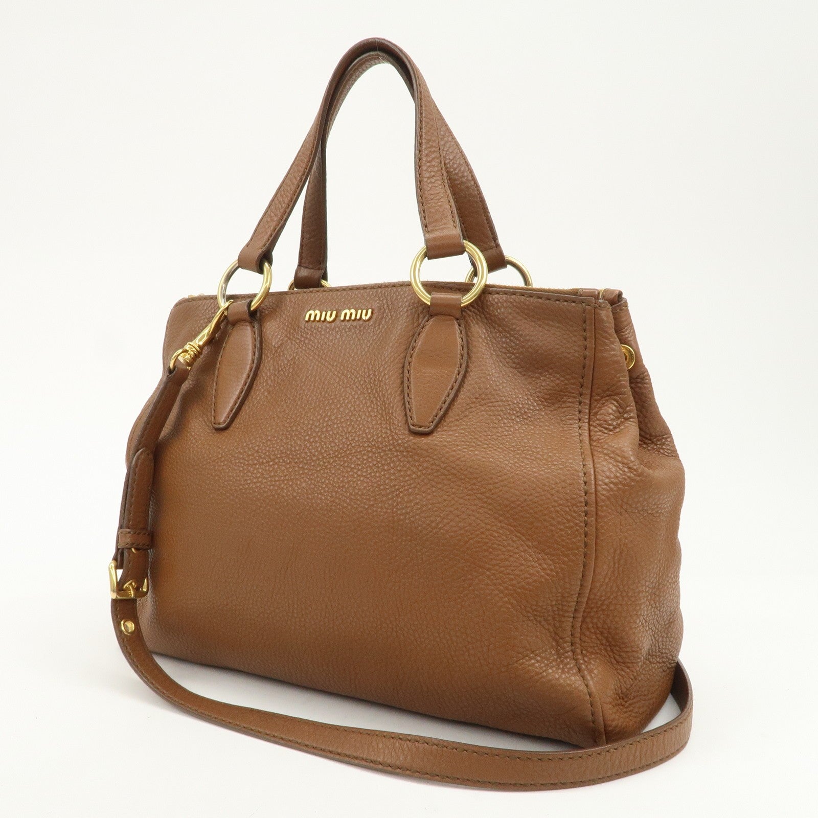 Miu Miu Hand Bag - Brown, Leather
