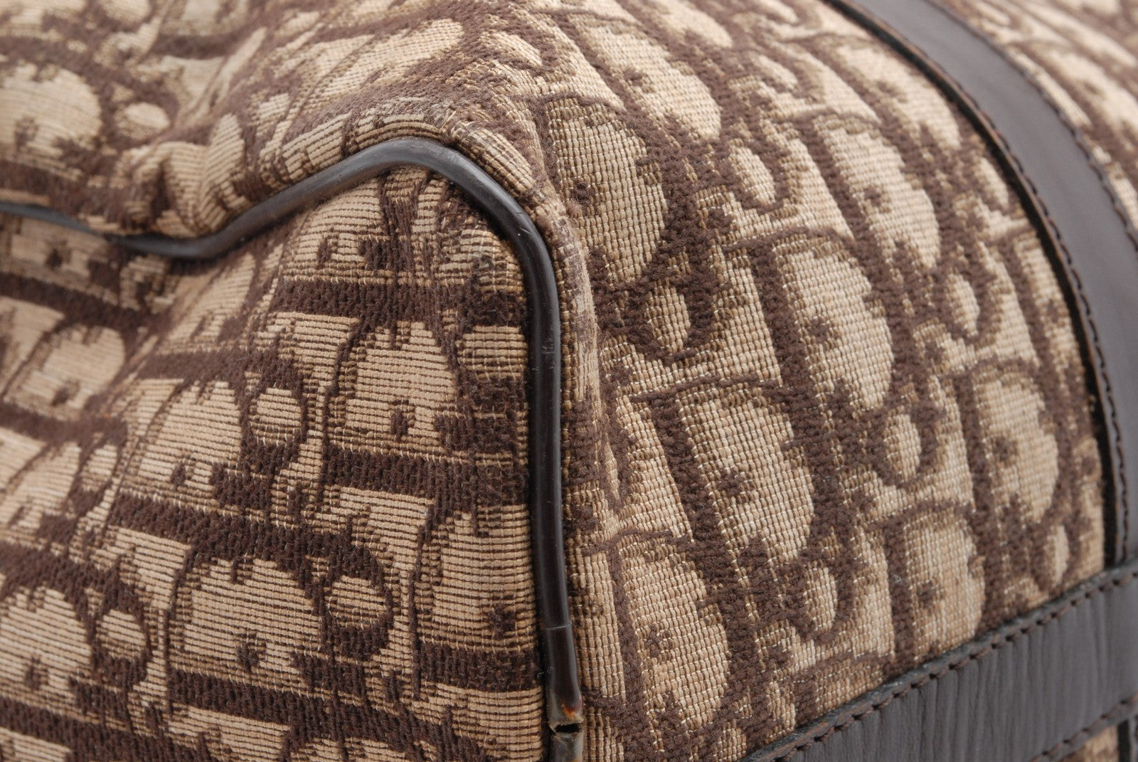 Christian Dior Trotter Boston Bag - Brown, Canvas Leather