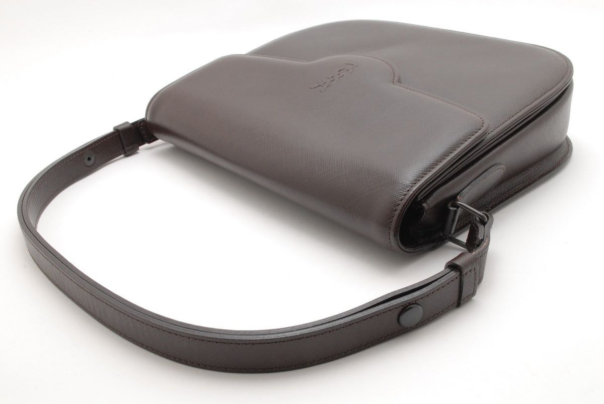 Yves Saint Laurent Cassandra Shoulder Bag - Brown, Leather