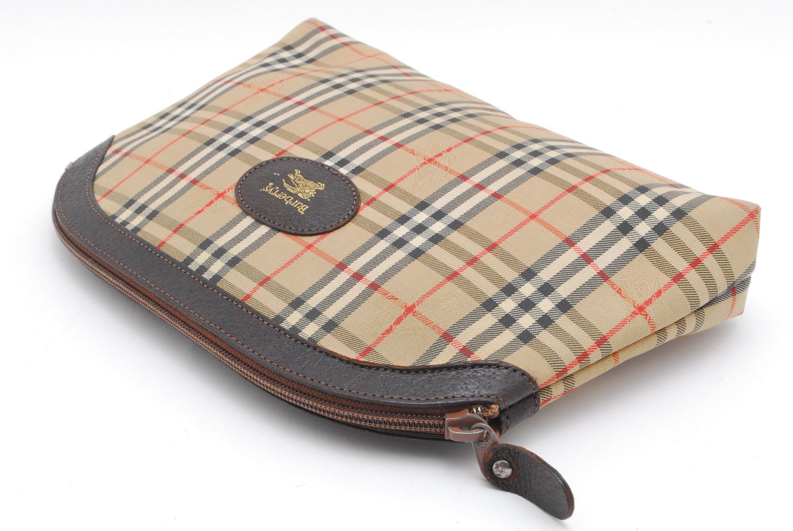 Burberry Nova Check Clutch Bag - Beige, Canvas