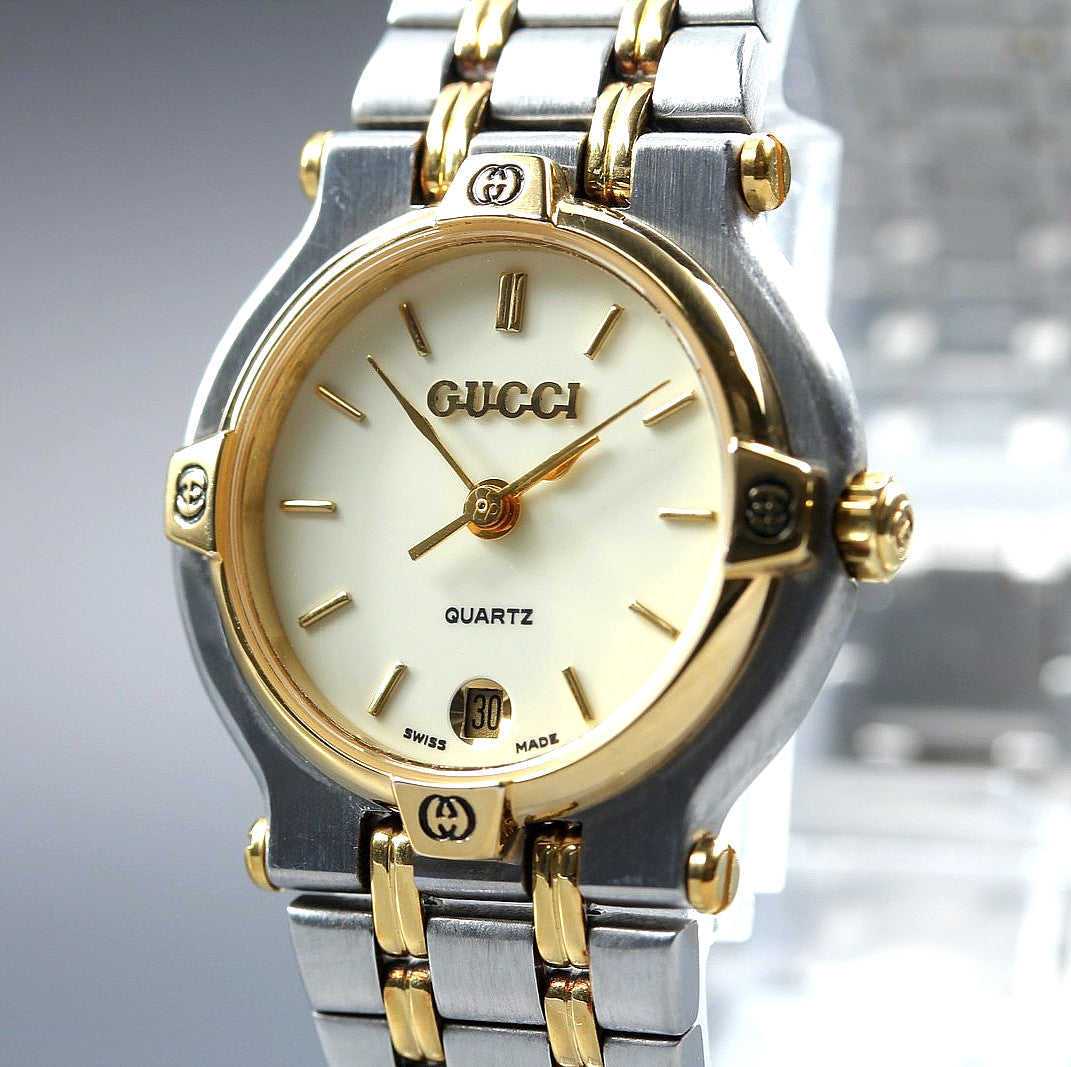 Gucci 9000L Wristwatch - White, Stainless Steel