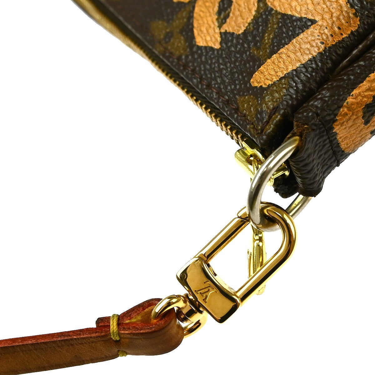 Louis Vuitton Pochette Accessoires Handbag - Khaki, Monogram Graffiti Canvas, Leather