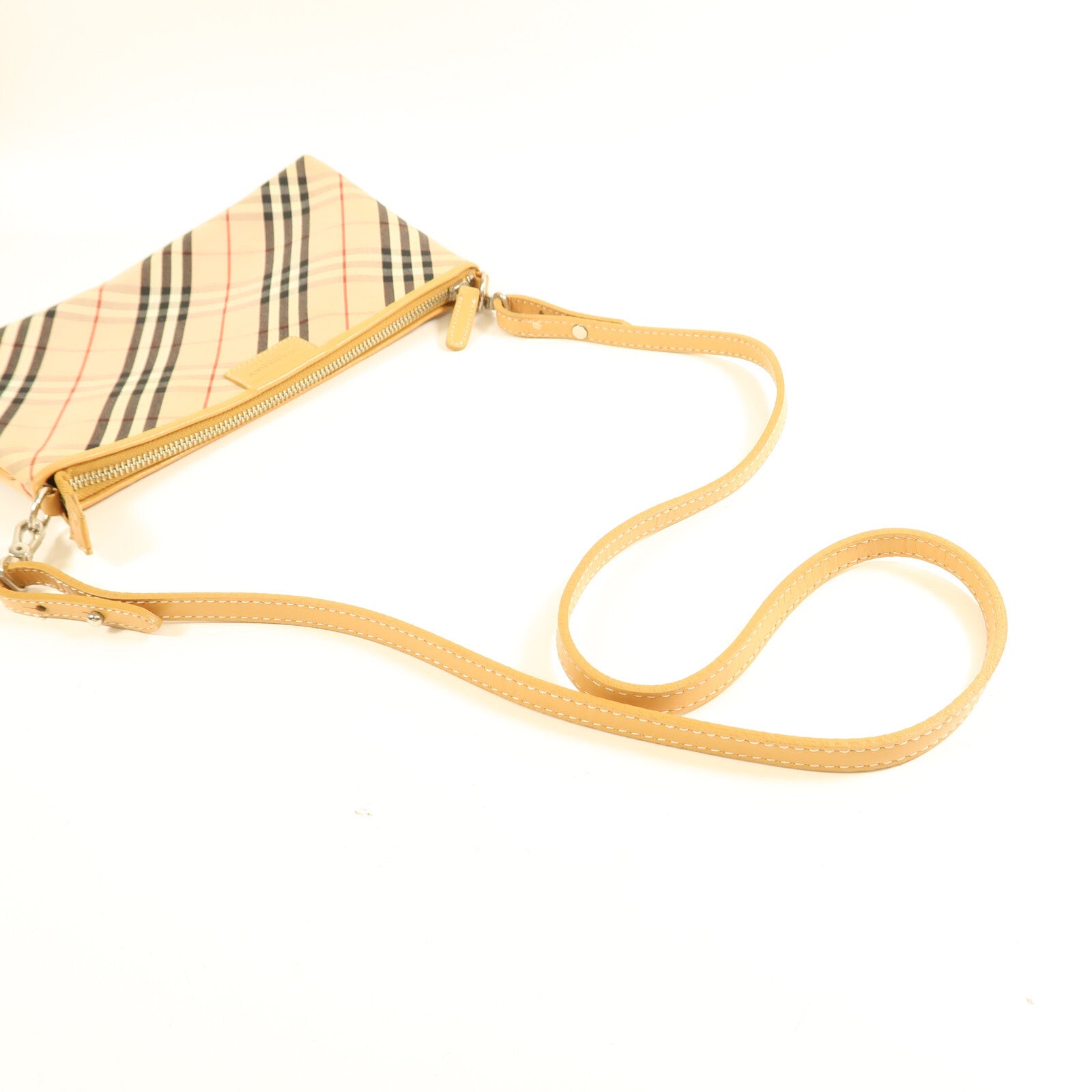 Burberry SHW Shoulder Bag - Pink/Beige, Canvas