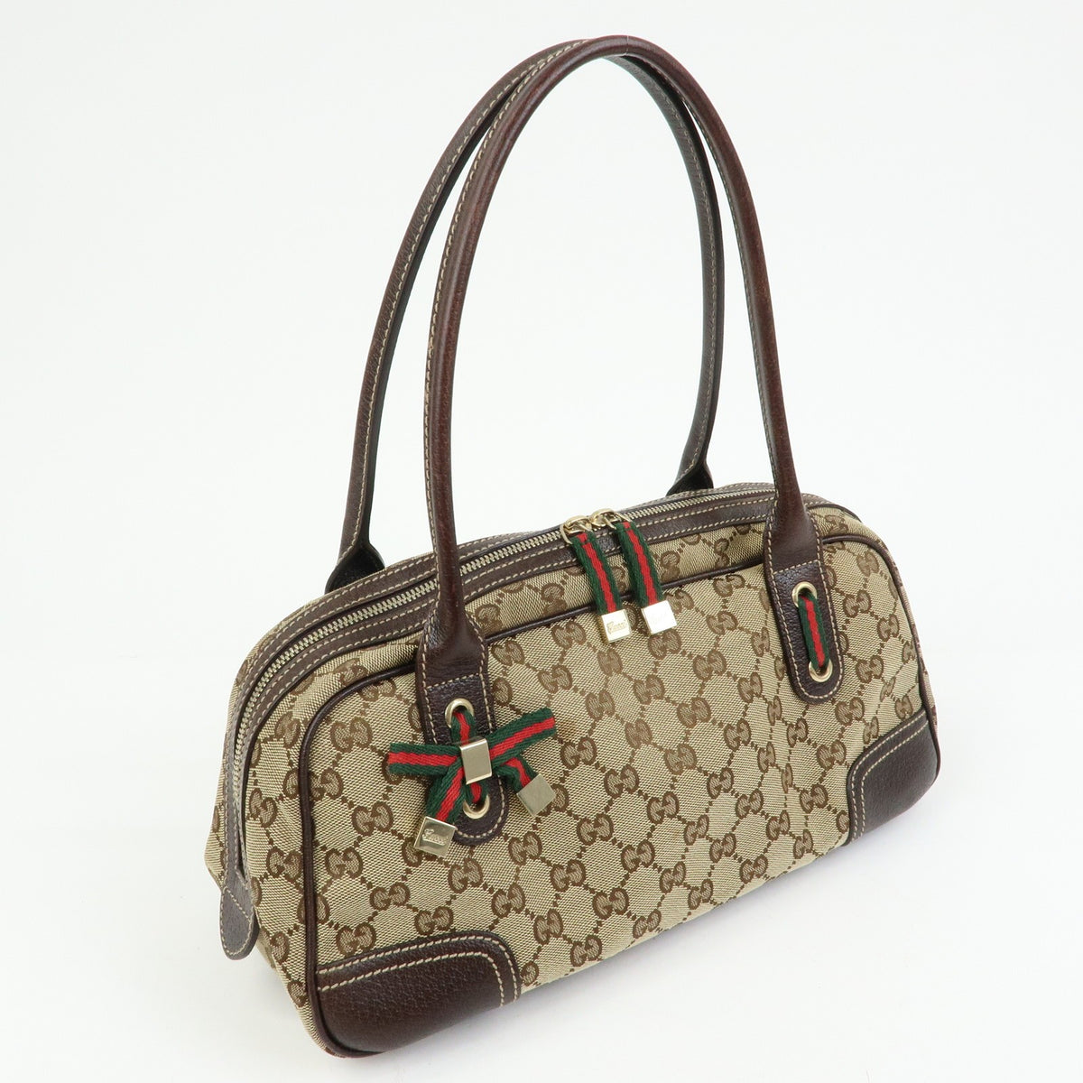 Gucci Sherry Boston Bag - Beige, GG Canvas, Leather