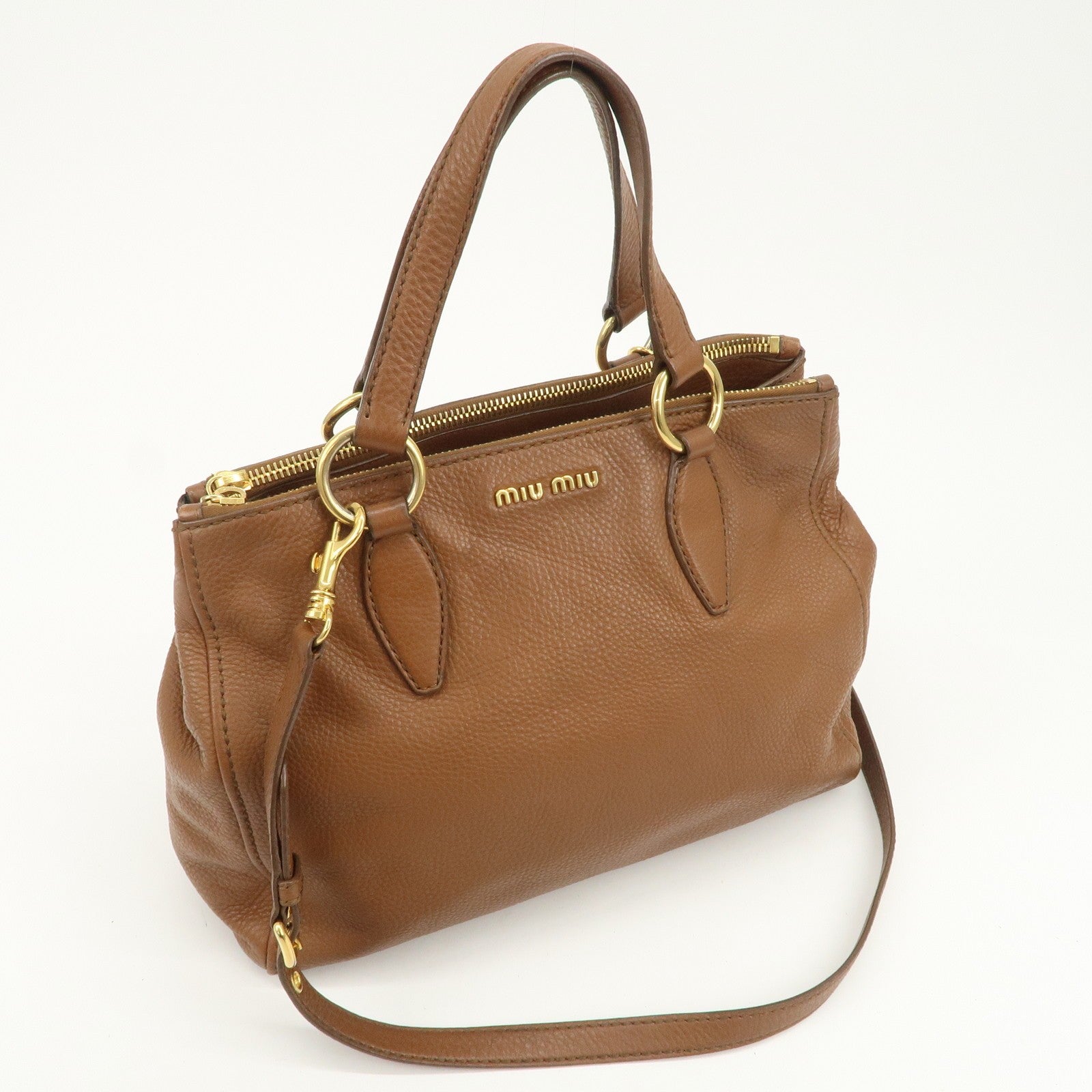 Miu Miu Hand Bag - Brown, Leather
