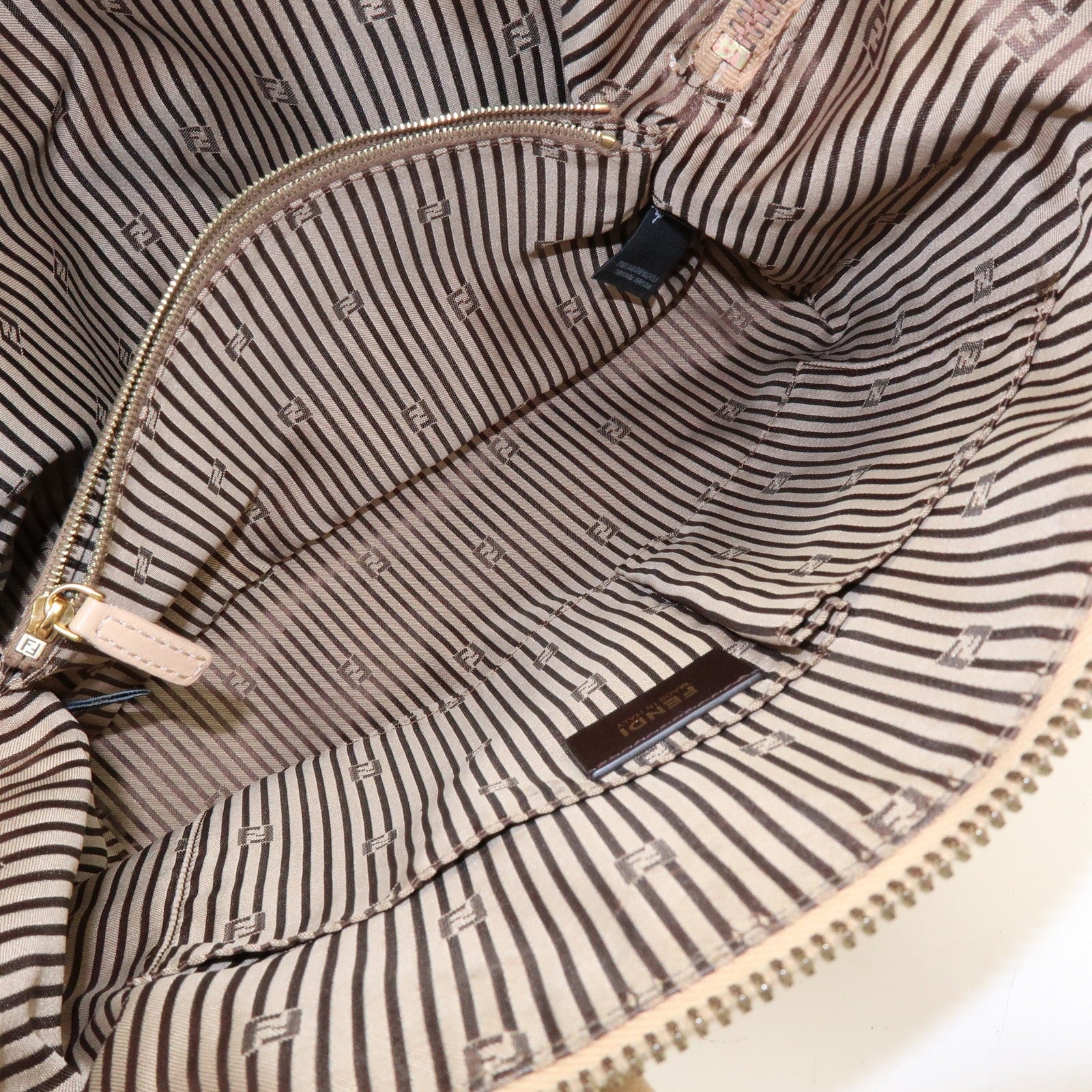 Fendi Hand Bag - Beige, Leather