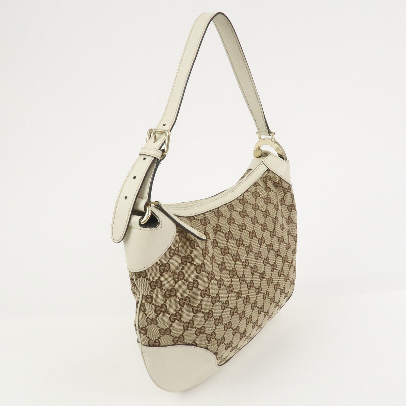 Gucci Shoulder Bag - Brown/Ivory, GG Canvas/Leather