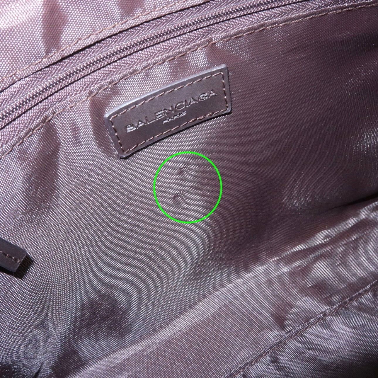 BALENCIAGA Leather Canvas Shoulder Bag