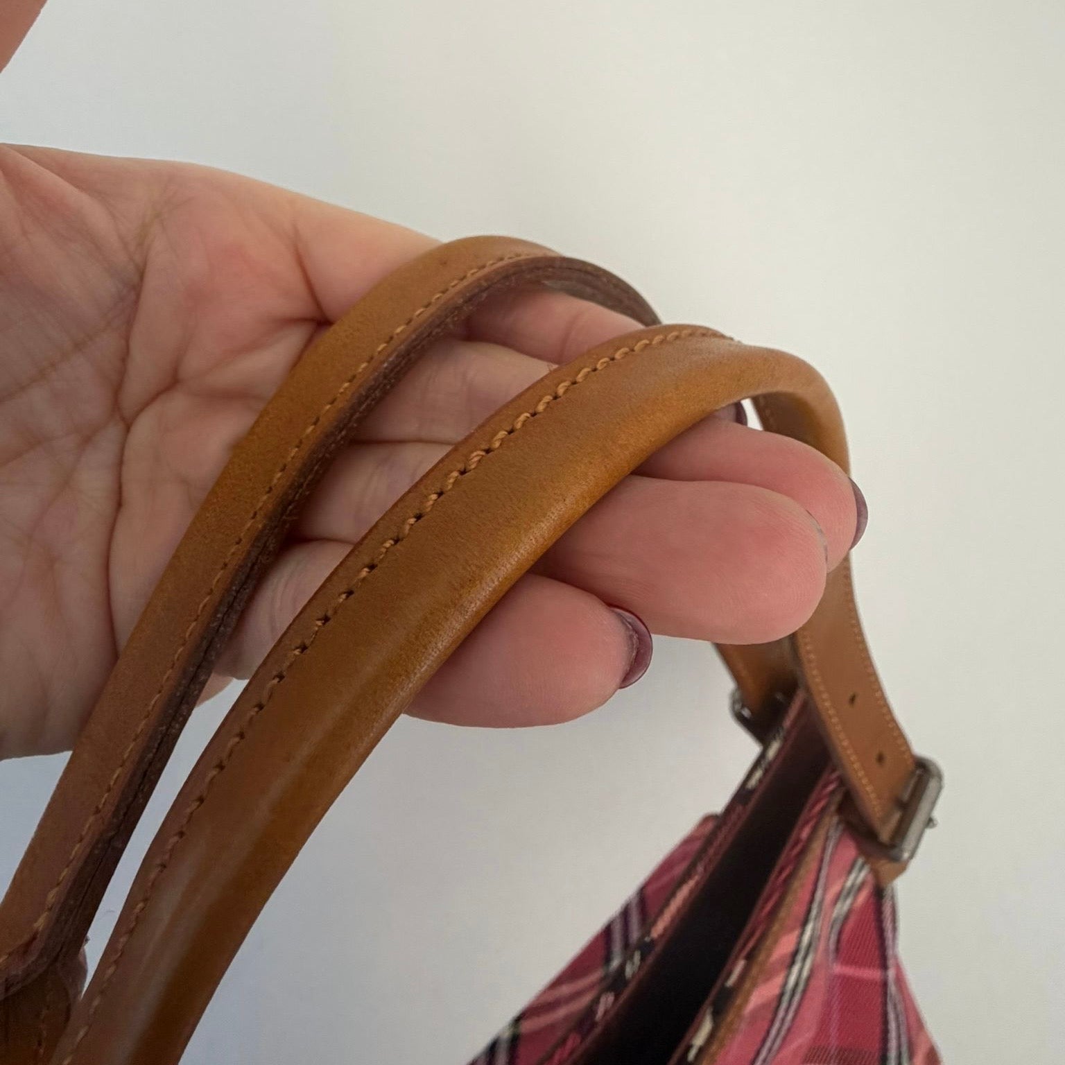 Burberry plaid nove shoulder bag