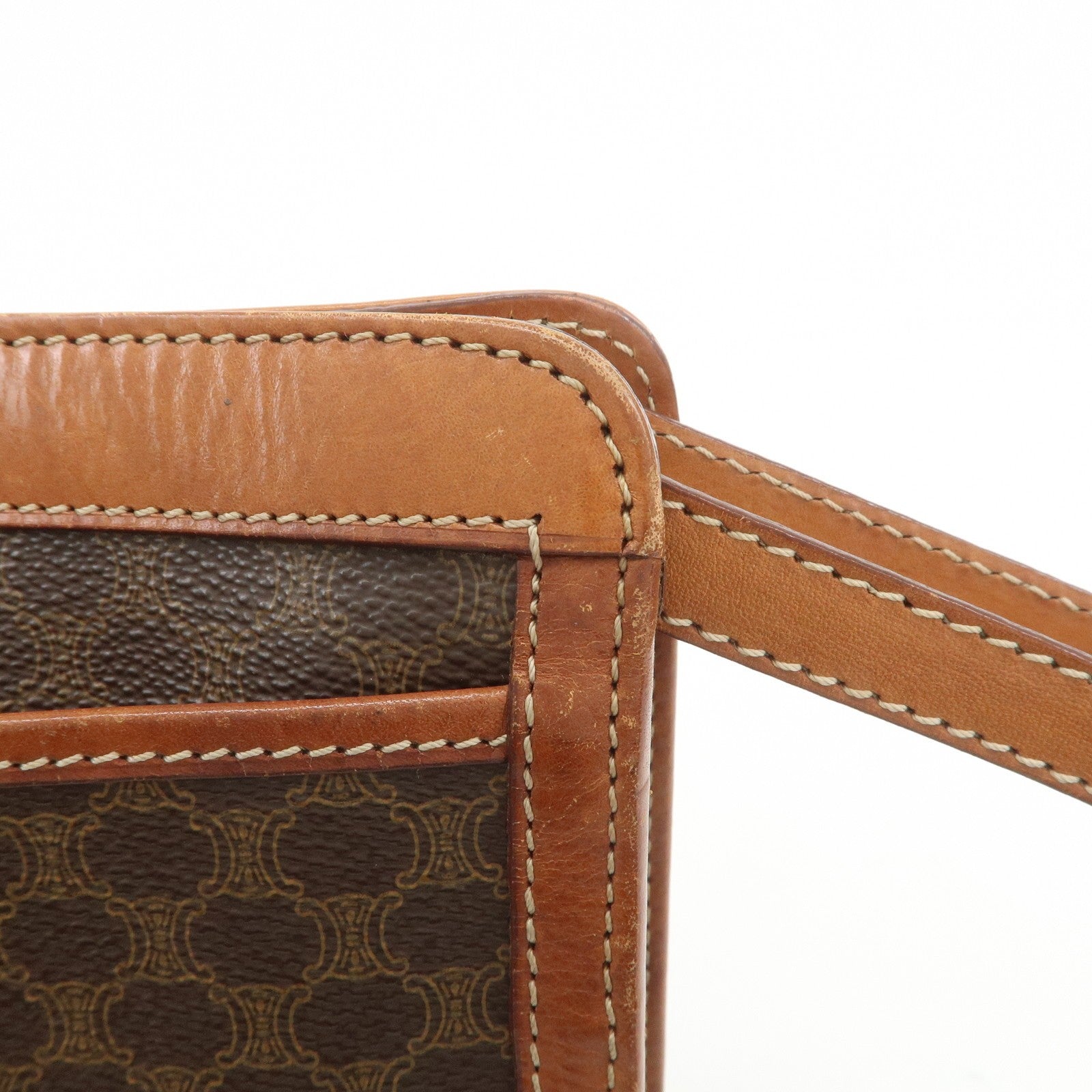 Celine Macadam Clutch Bag - Brown, PVC Coating Canvas, Leather