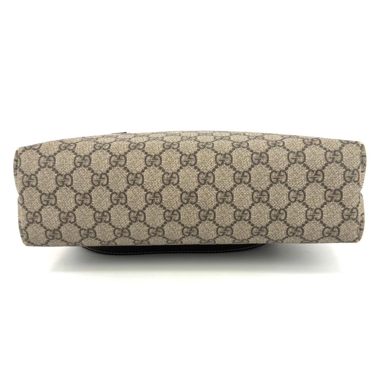 Gucci GG PVC Leather Supreme Tote Shoulder Bag Brown