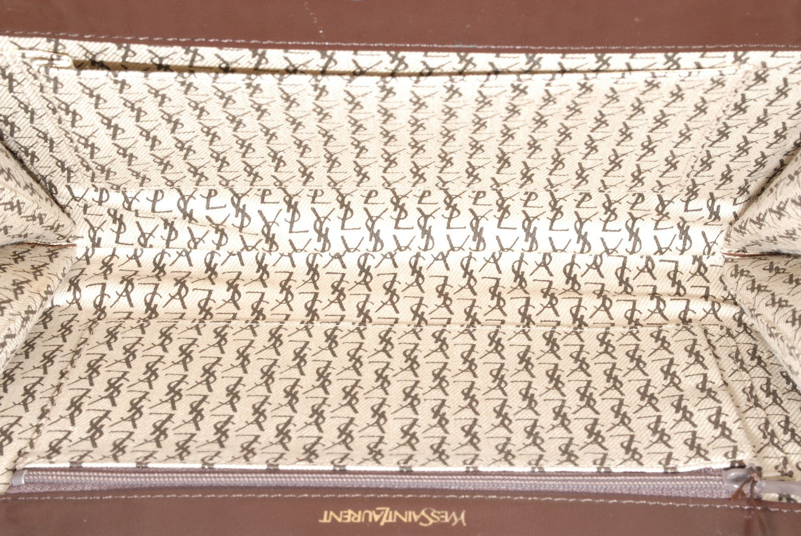 Saint Laurent Yves Saint Laurent Clutch Bag - Dark Brown, Leather