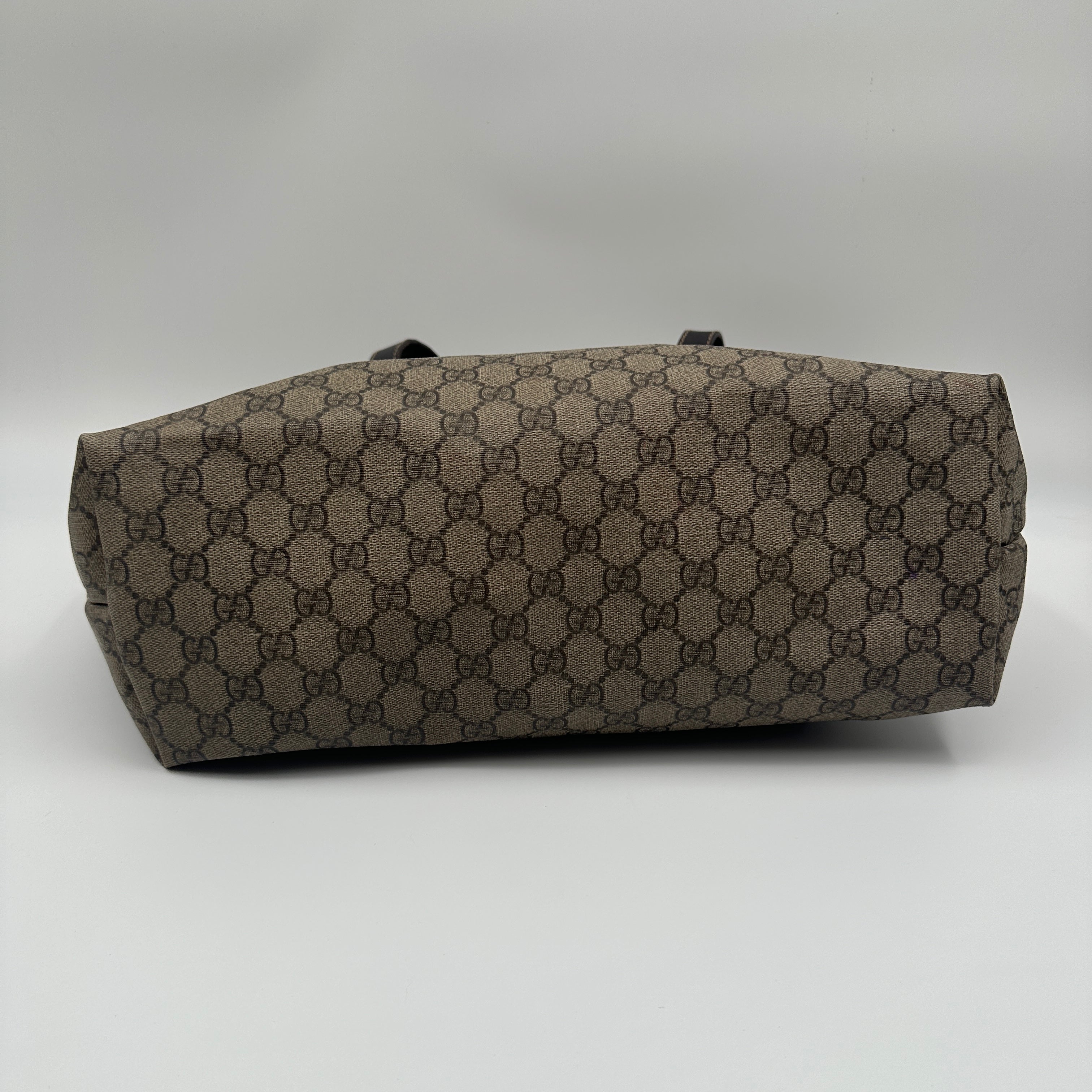 GG Supreme PVC Canvas and Leather Tote Bag