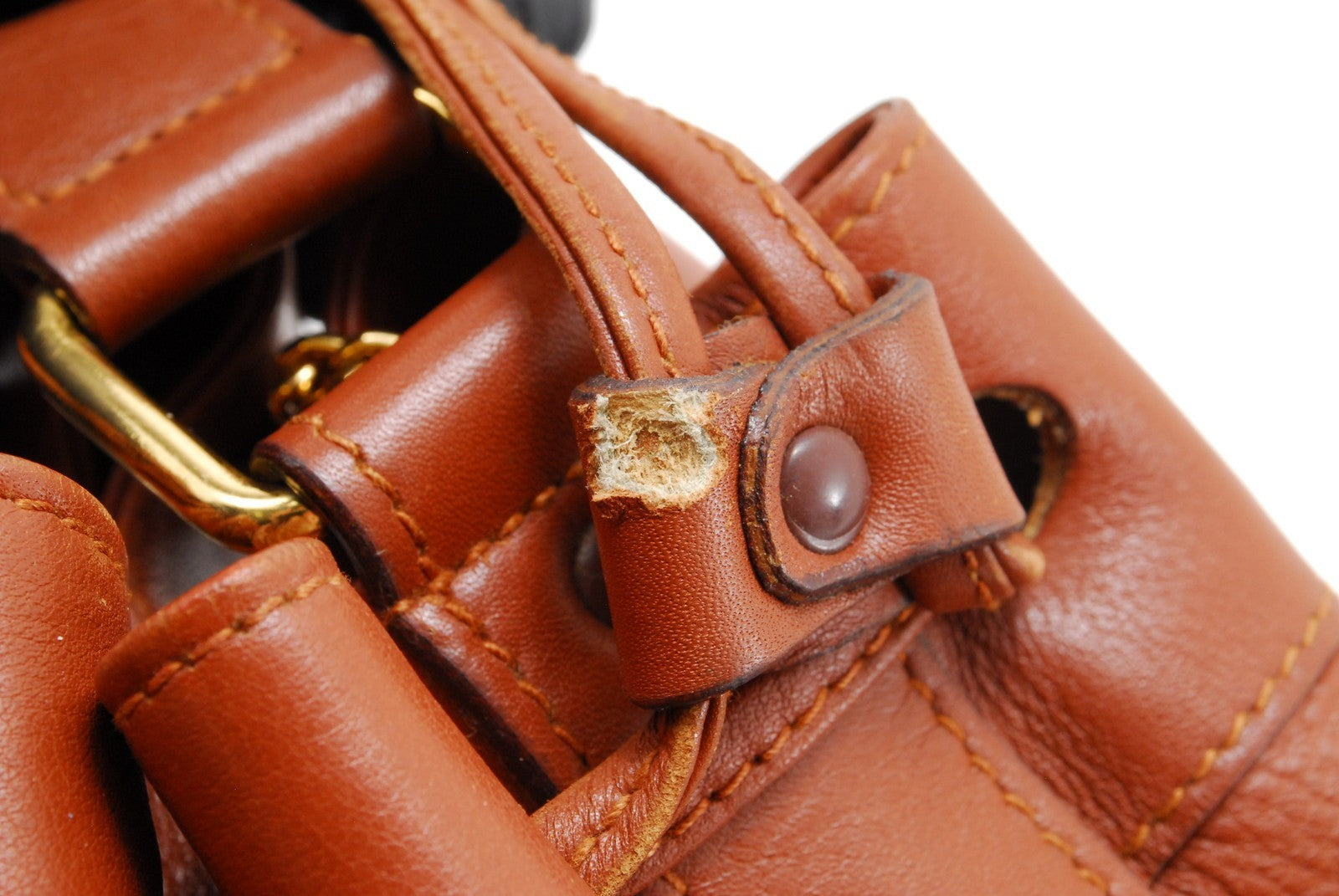 Celine Large Logo Drawstring Shoulder Bucket Bag - Brown, Leather