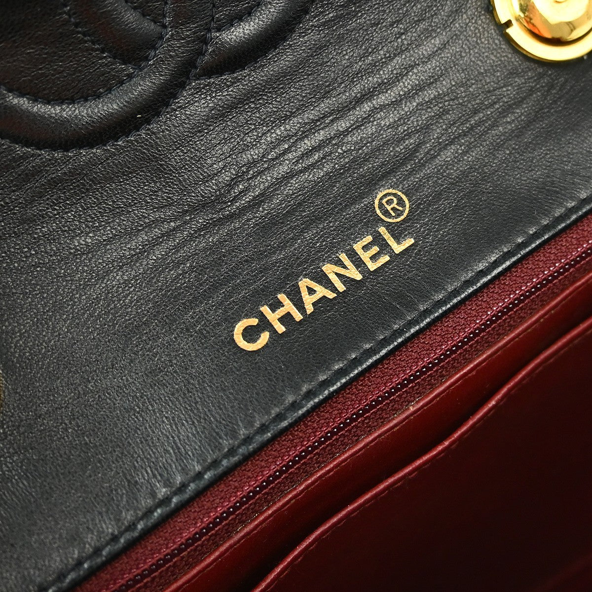 Chanel Top Handle Handbag - Black, Lambskin