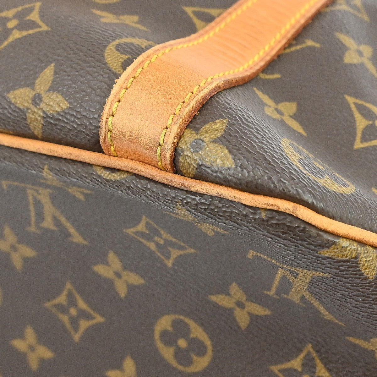 Louis Vuitton Sac Shopping Shoulder Bag - Browns, Monogram Canvas, Leather