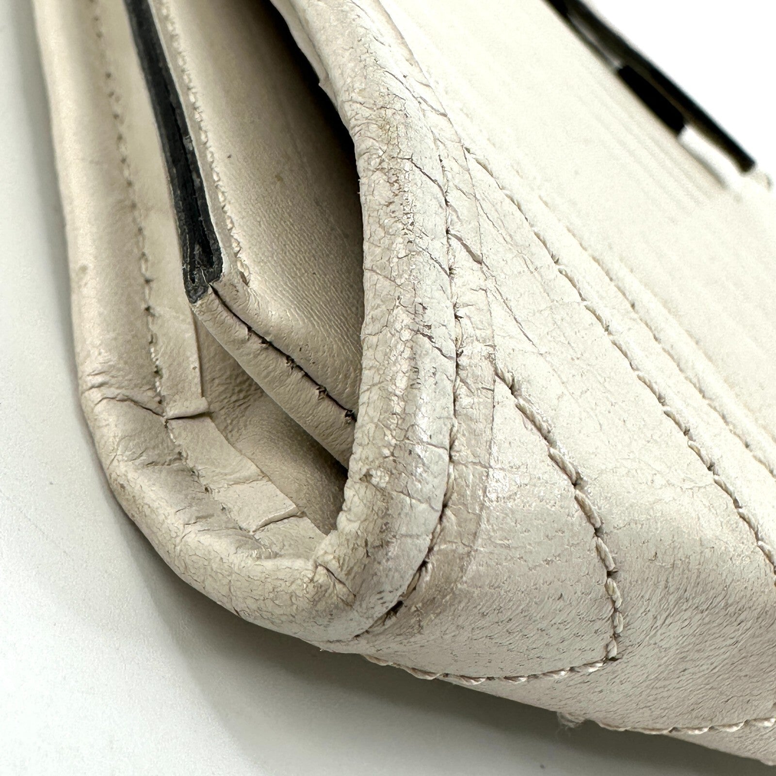 Saint Laurent Yves Saint Laurent Clutch Bag - Ivory, Leather