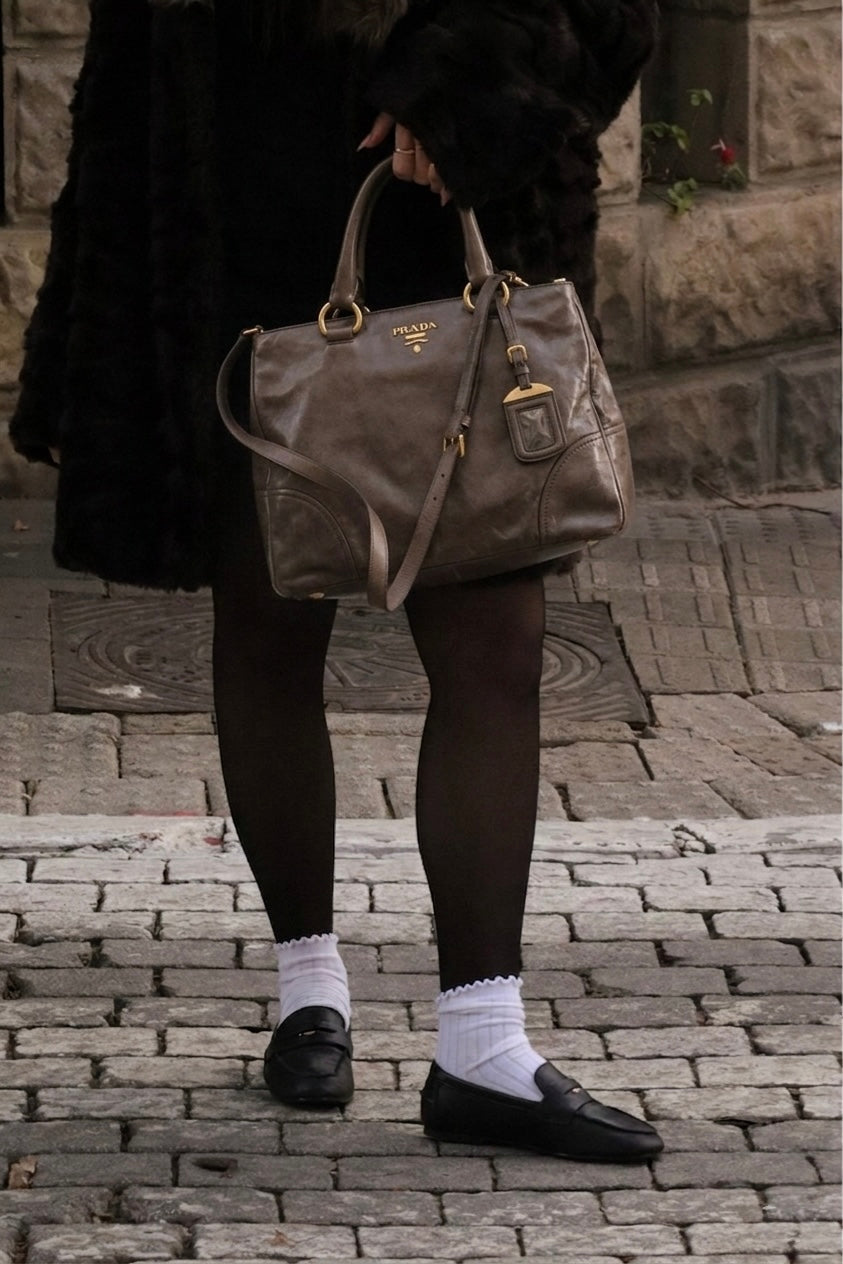Prada brown leather Tote Bag