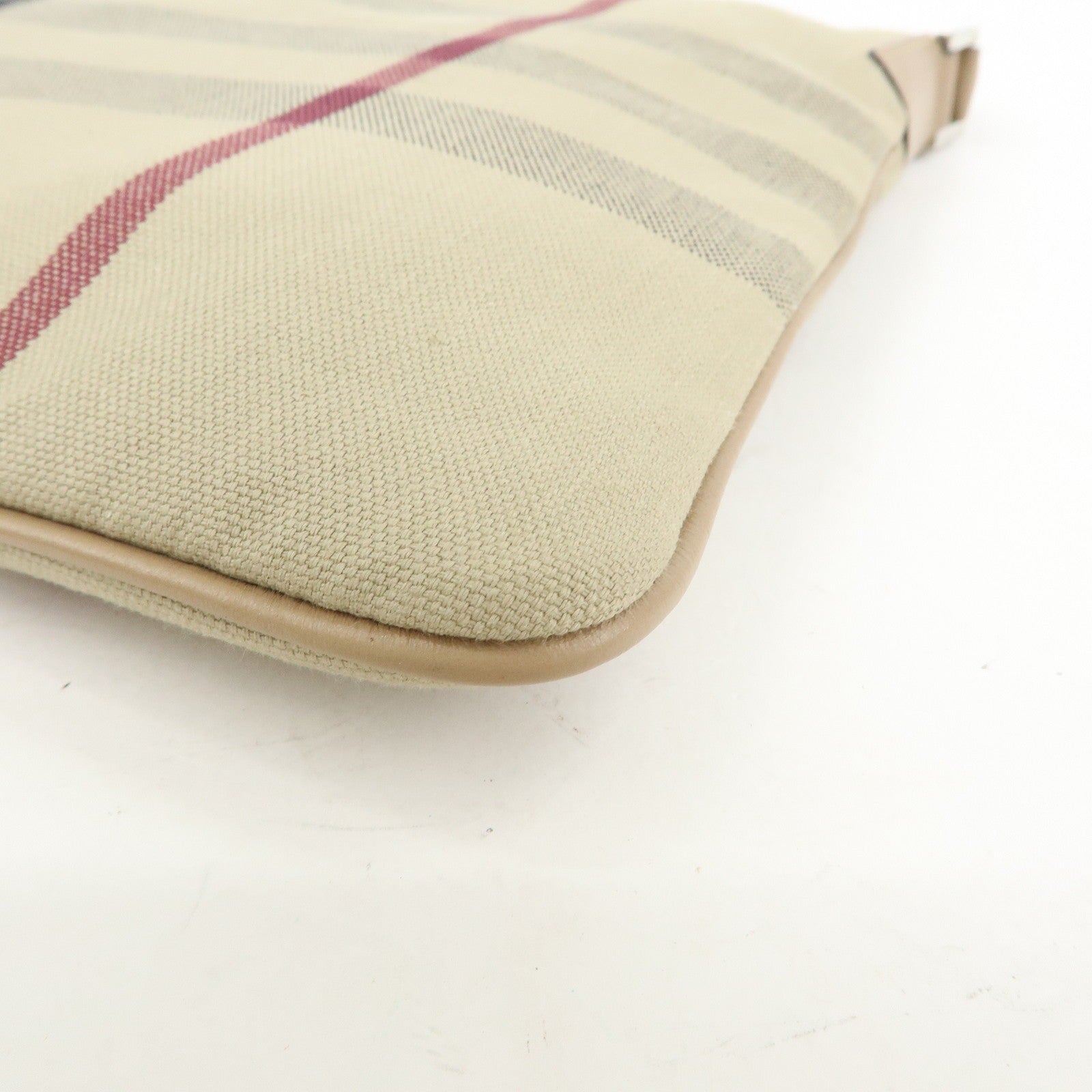 Burberry Nova Plaid Shoulder Bag - Beige, Canvas Leather