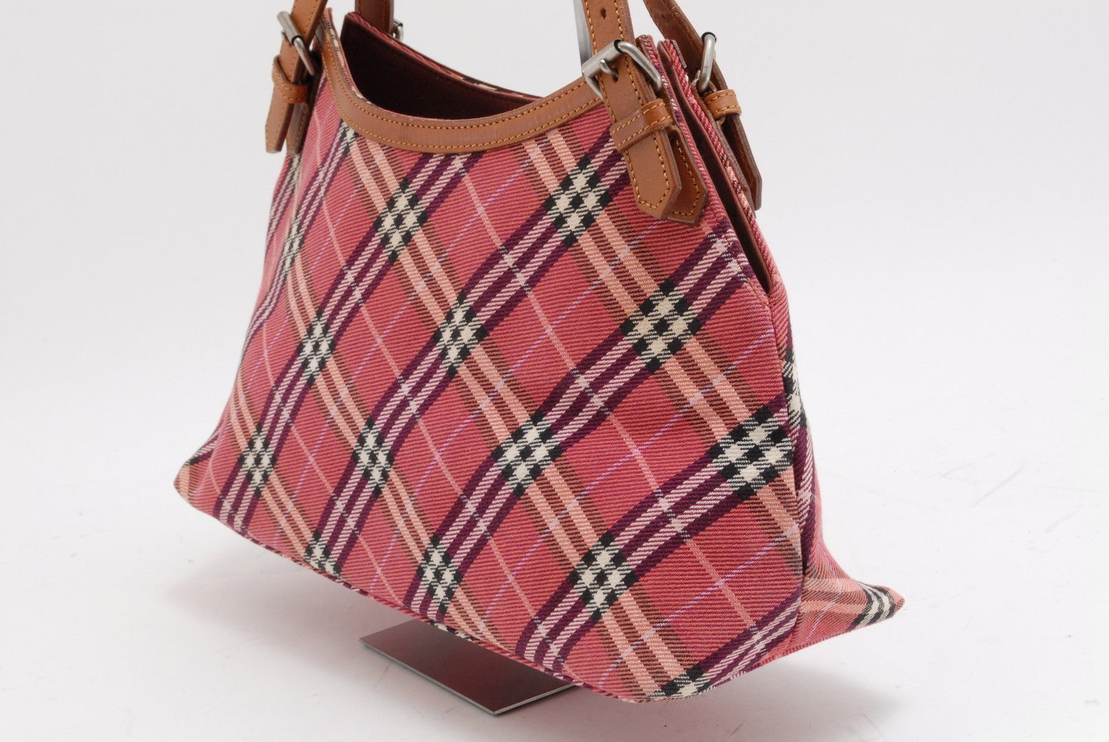 Burberry Nova Check Shoulder Bag - Pink, Canvas