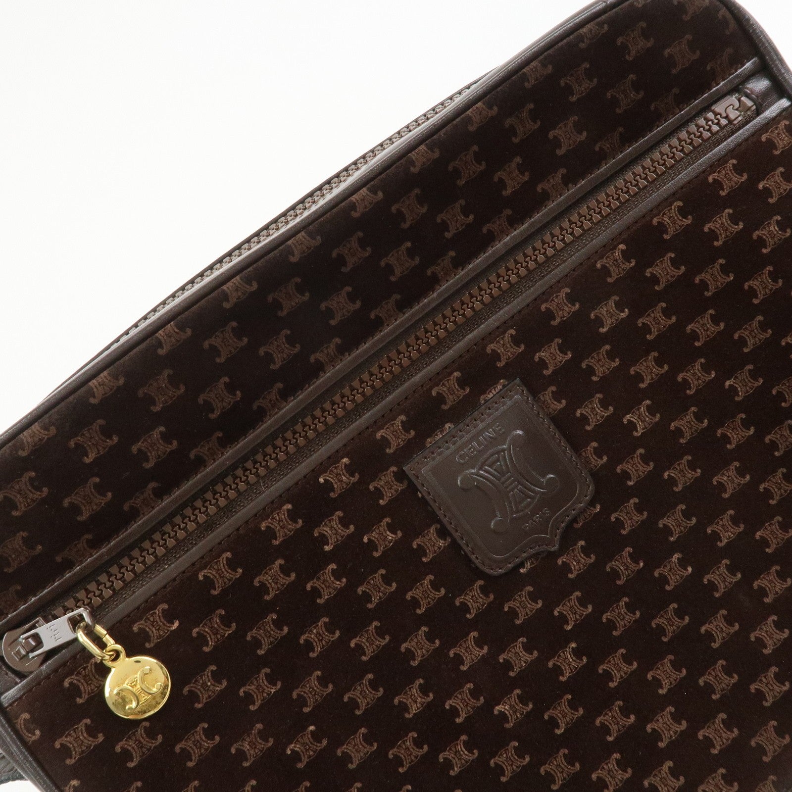 Celine Macadam Shoulder Bag - Brown, Suede Leather