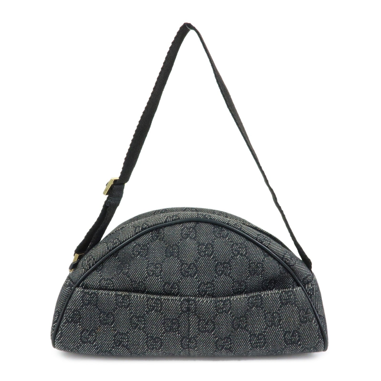 Gucci Shoulder Bag - Black, GG Denim and Leather