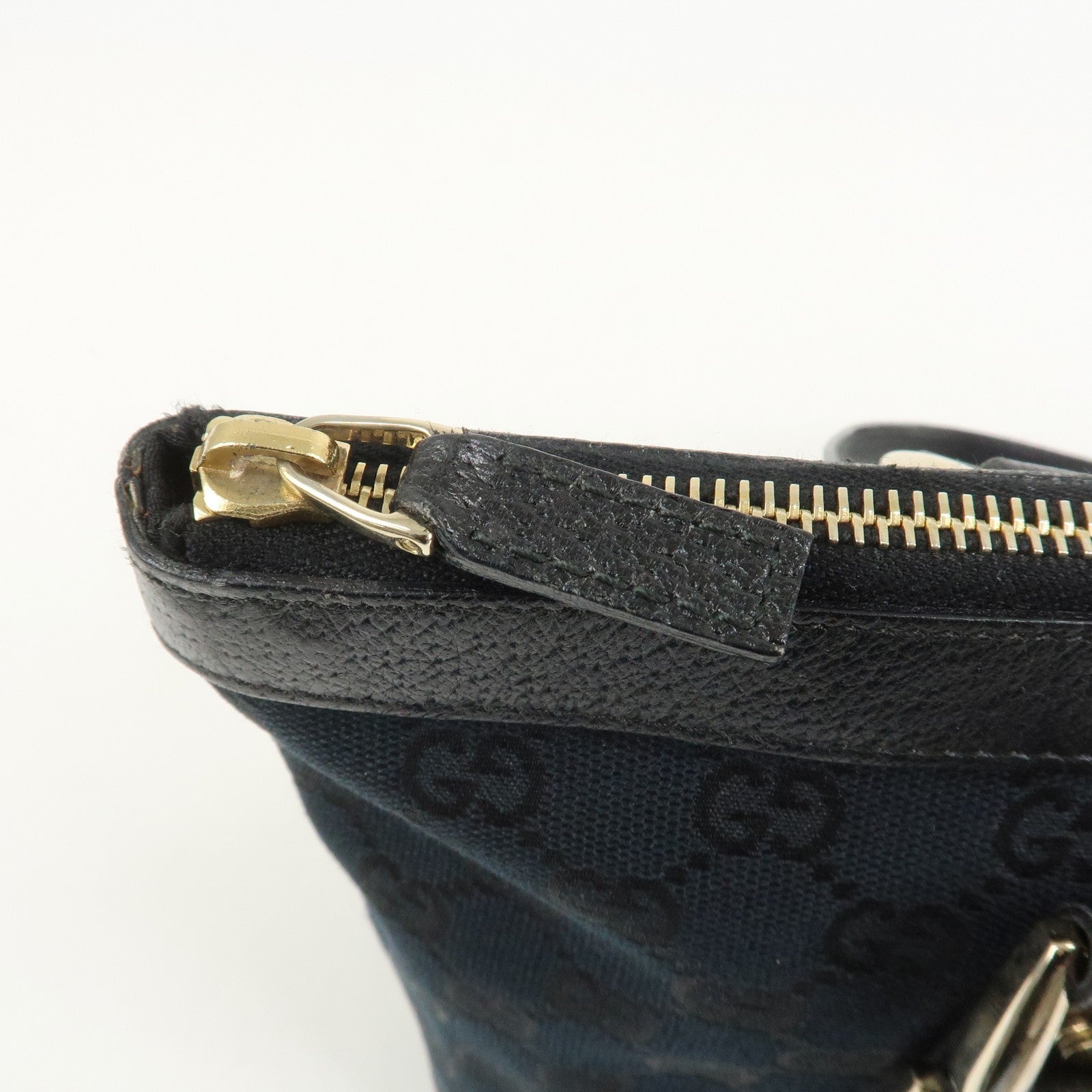 Gucci Abbey Tote Bag - Black, GG Canvas, Leather