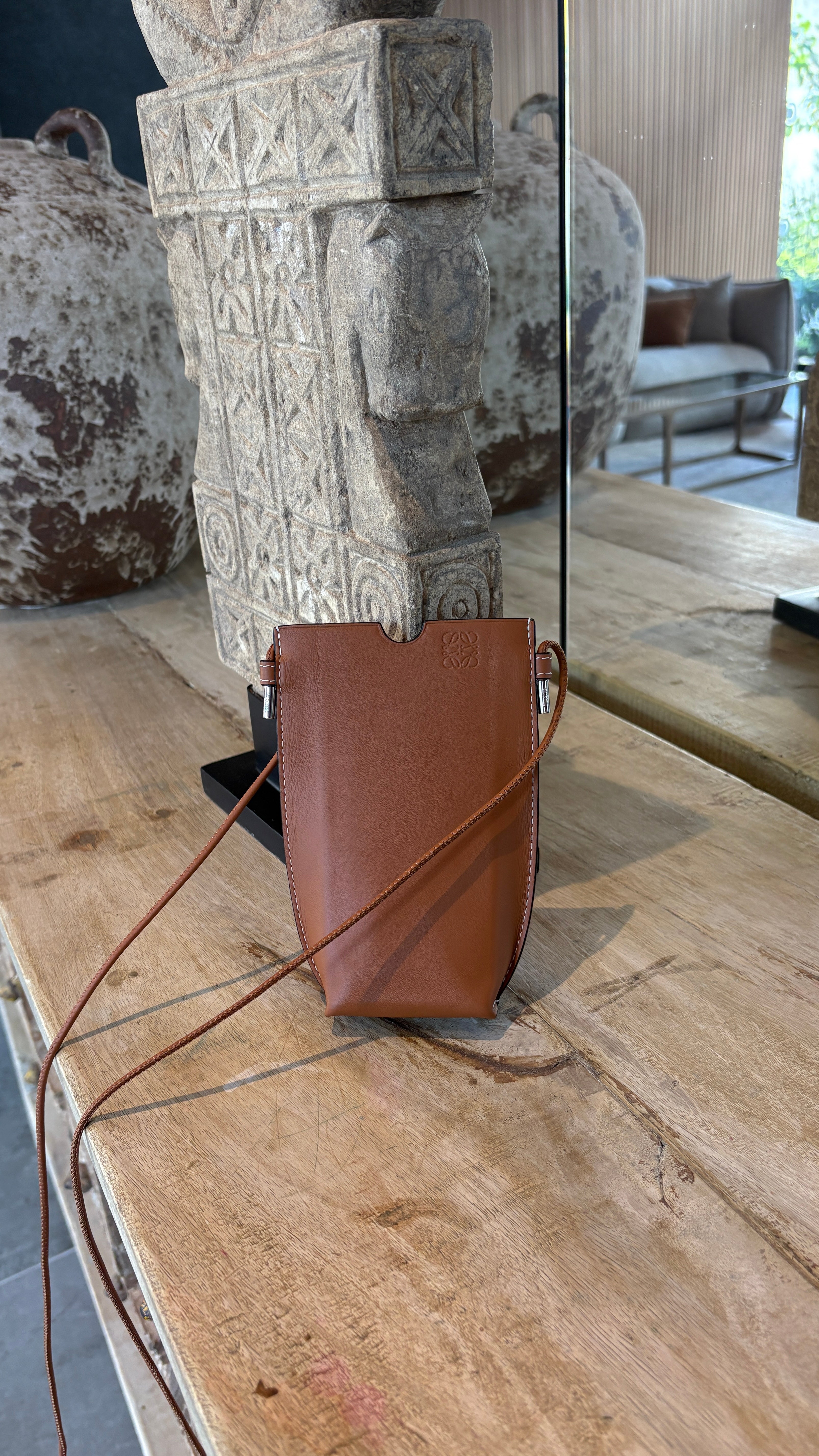 Loewe Gate Pocket Shoulder Bag - Brown, Leather