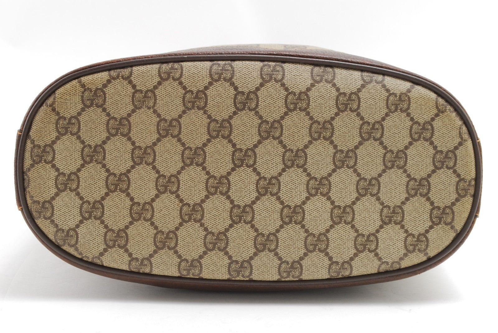 Gucci GG Supreme Drawstring Shoulder Bag - Brown, PVC Leather