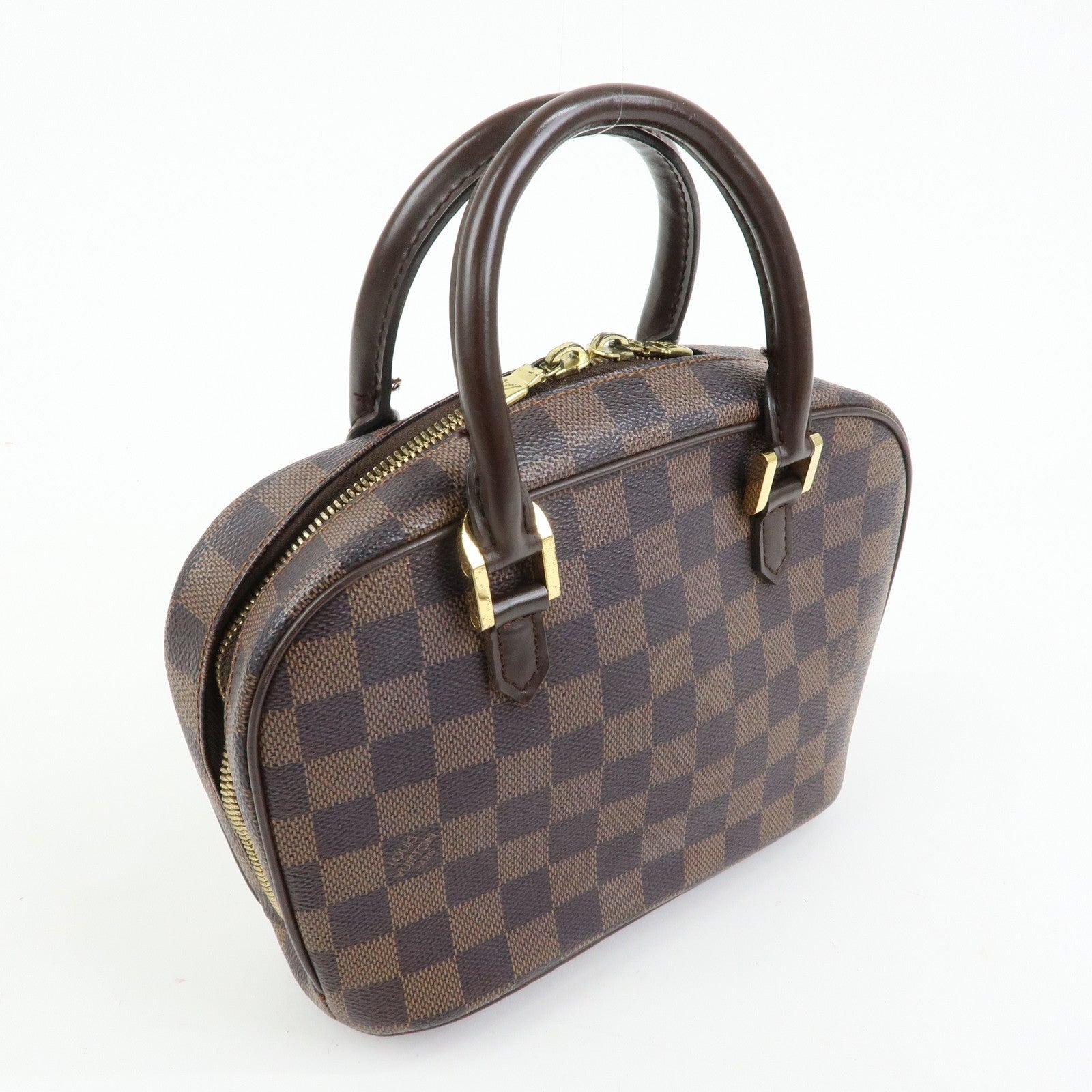 Louis Vuitton Saria Mini Handbag - Damier Ebene, Canvas Leather