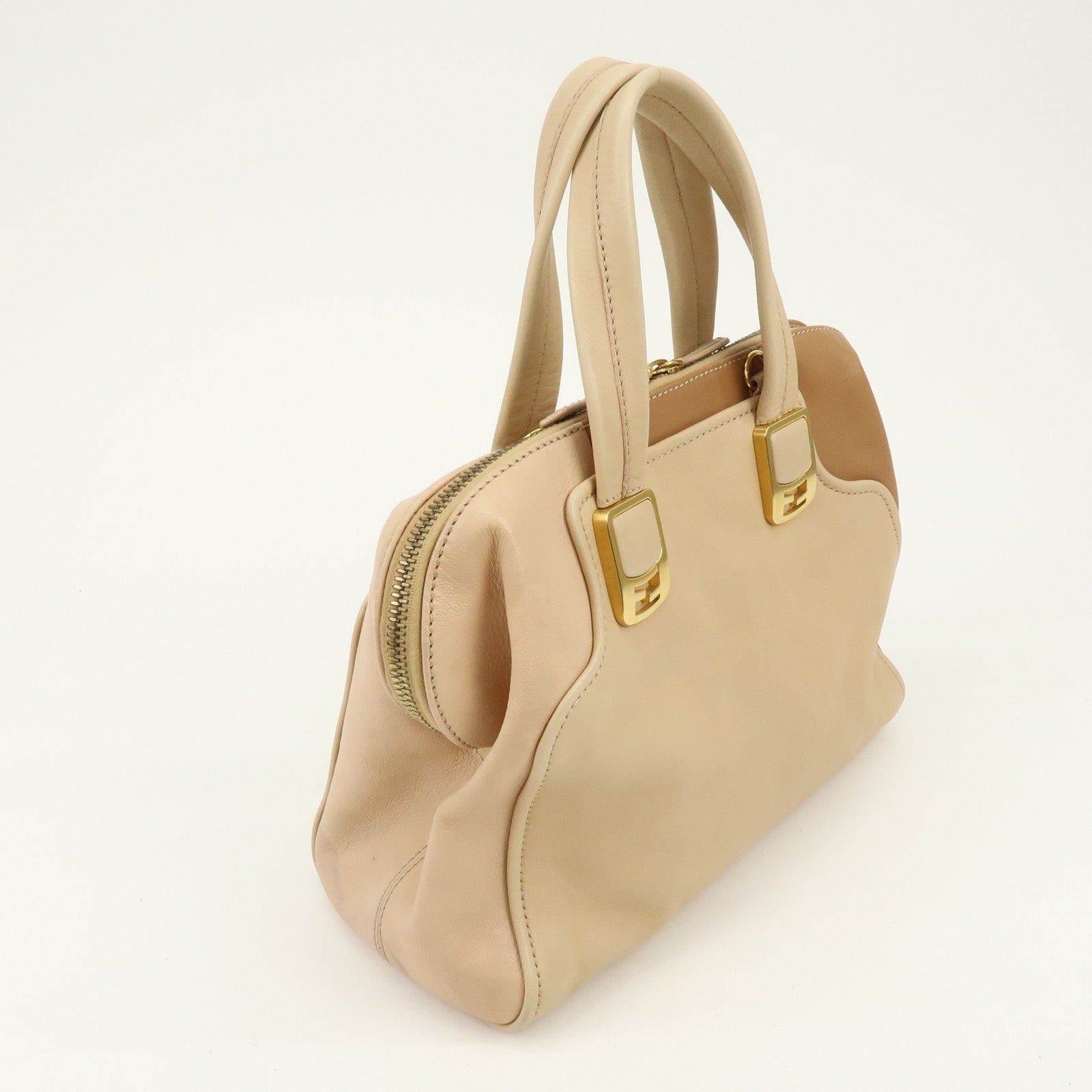Fendi Hand Bag - Beige, Leather
