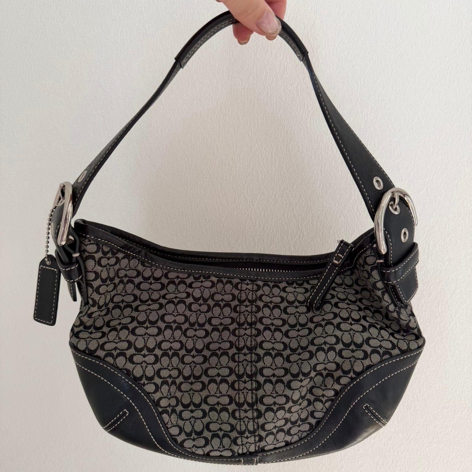 Coach Signature Black& Grey Shoulder Bag