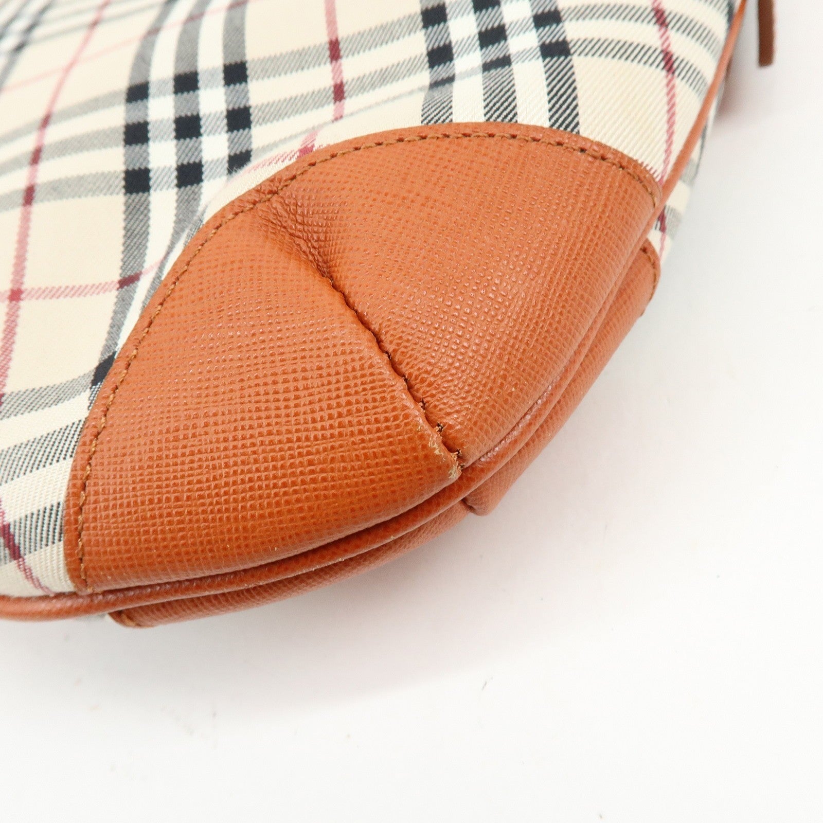 Burberry Nova Plaid Shoulder Bag - Beige, Canvas, Leather