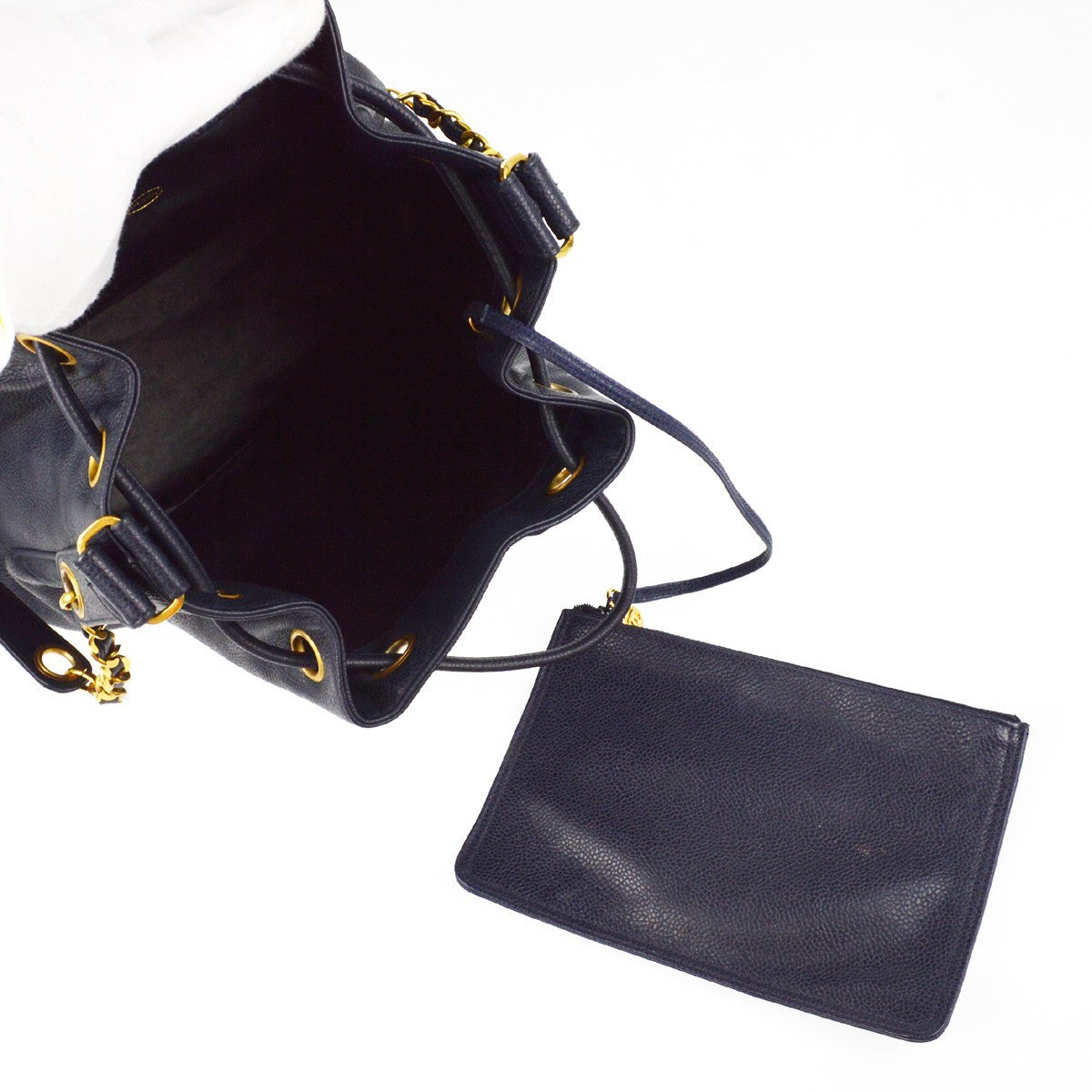 Chanel Bucket Shoulder Bag - Navy, Calfskin