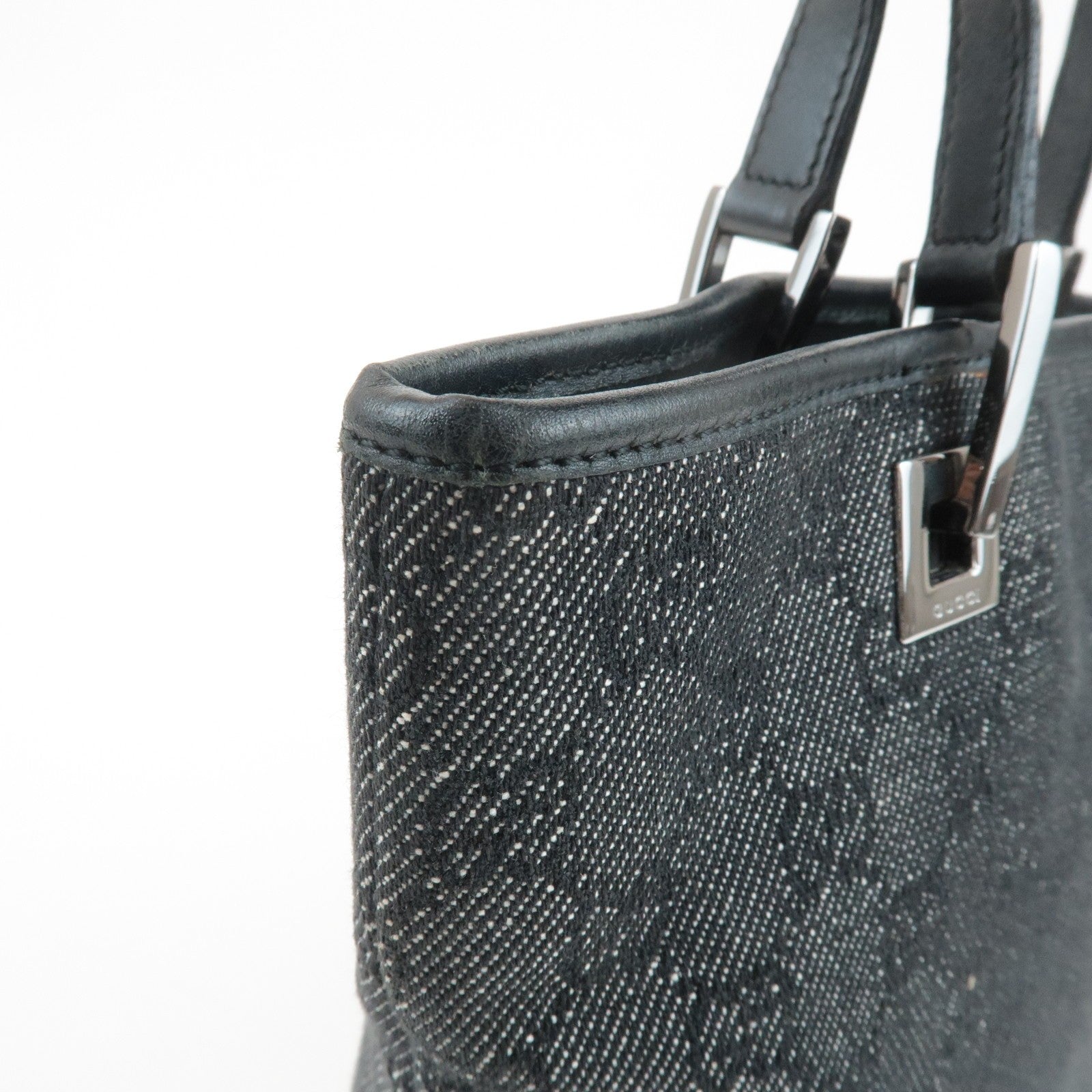Gucci GG Canvas Tote Bag - Black, Leather