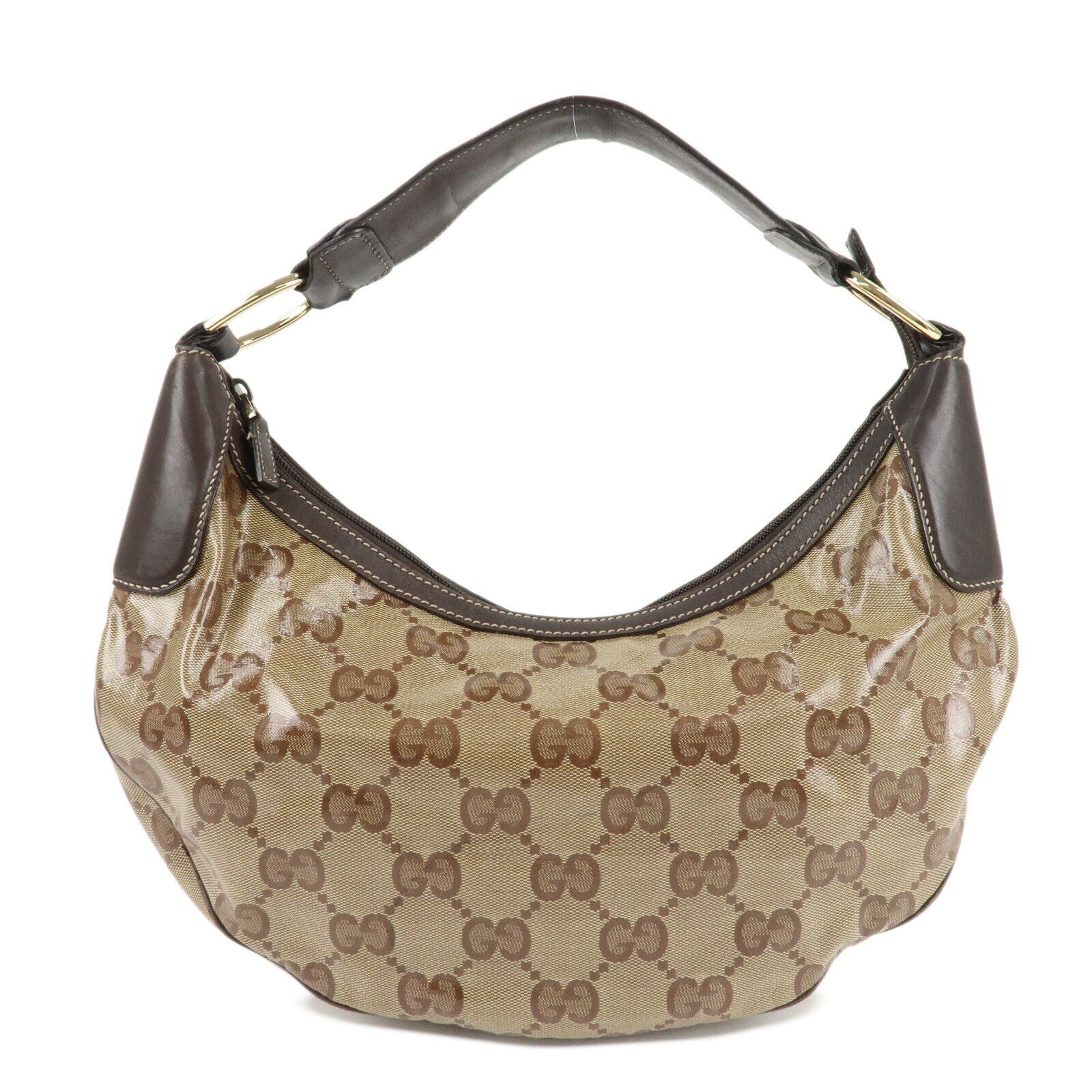 Gucci Shoulder Bag - Beige/Brown, GG Crystal Leather