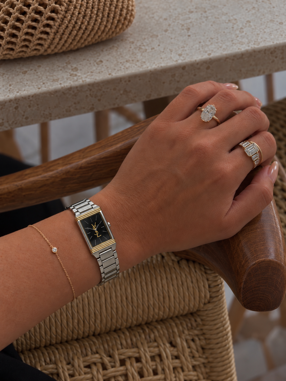 Yves Saint Laurent 5421-H04724 Wristwatch - Black, Stainless Steel
