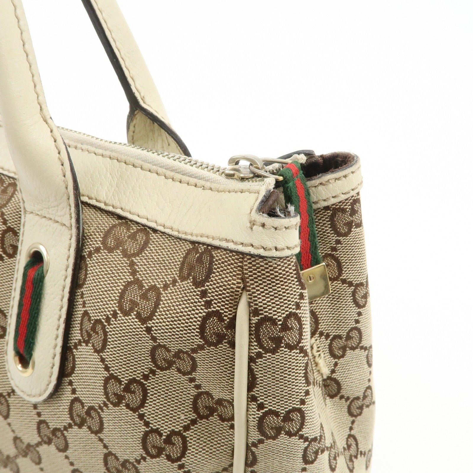 Gucci Princy Sherry Tote Bag - Brown Ivory, GG Canvas Leather