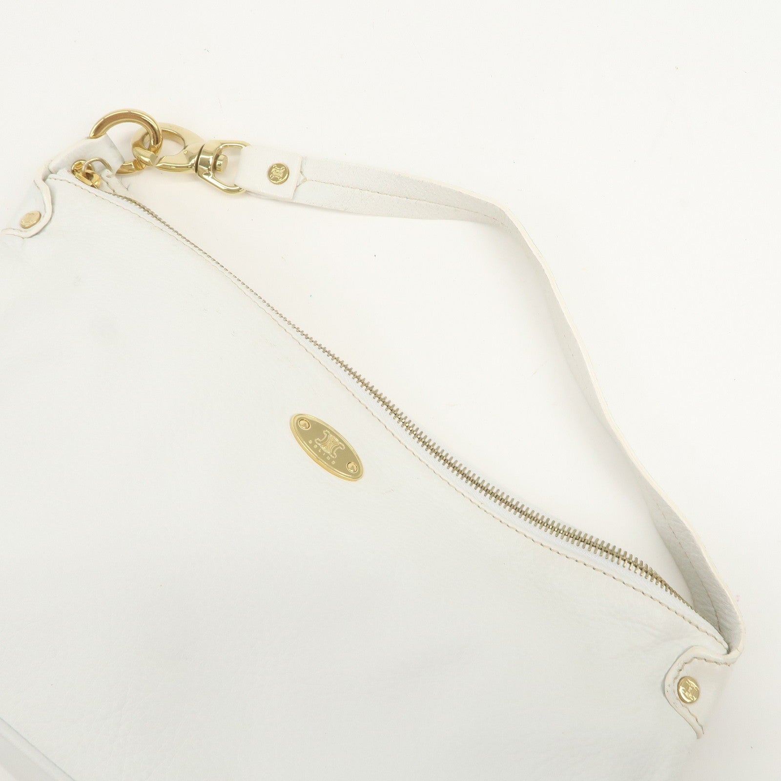 Celine Macadam Shoulder Bag - White, Leather
